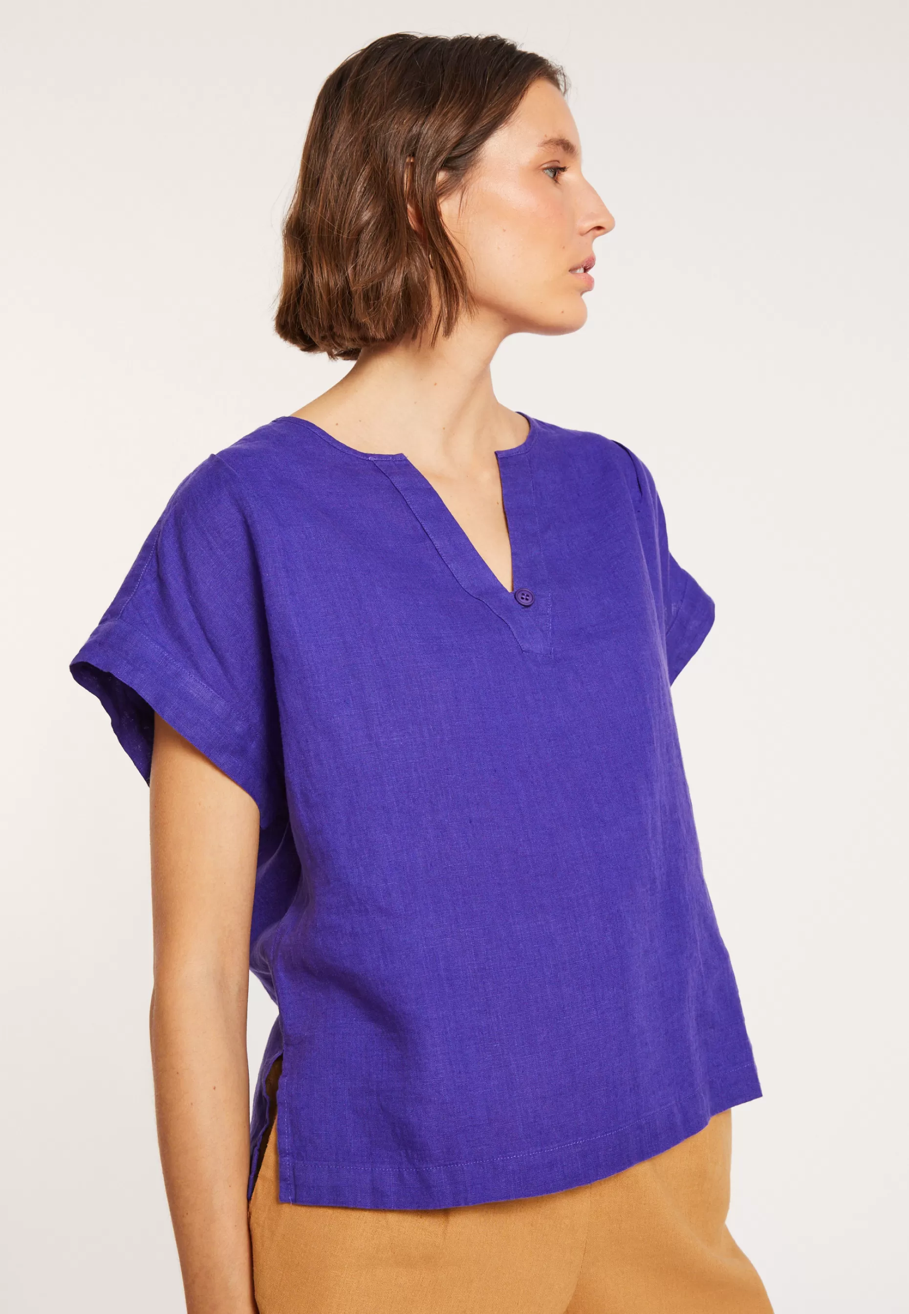 Maison Montagut Blouse En Lin Manches Courtes - Virginie>Femme T-Shirts