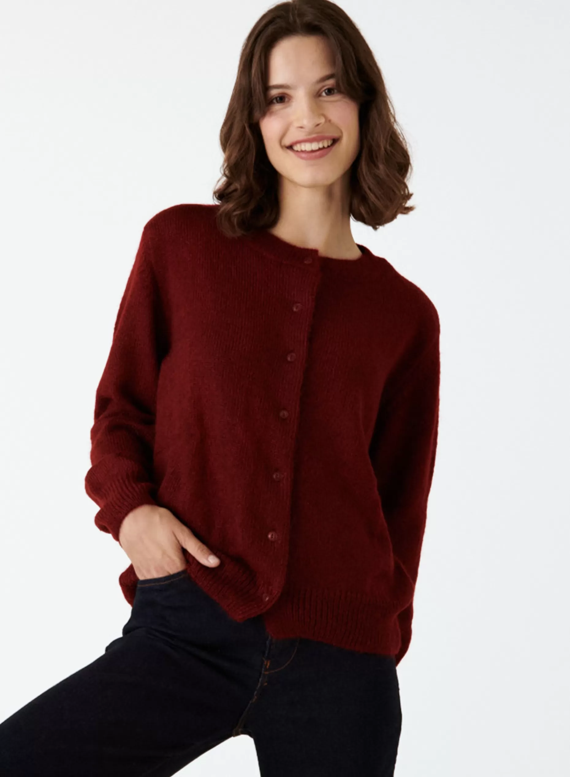 Maison Montagut Cardigan Boutonne Avec Epaulettes En Mohair - Aloise>Femme Vestes Et Gilets