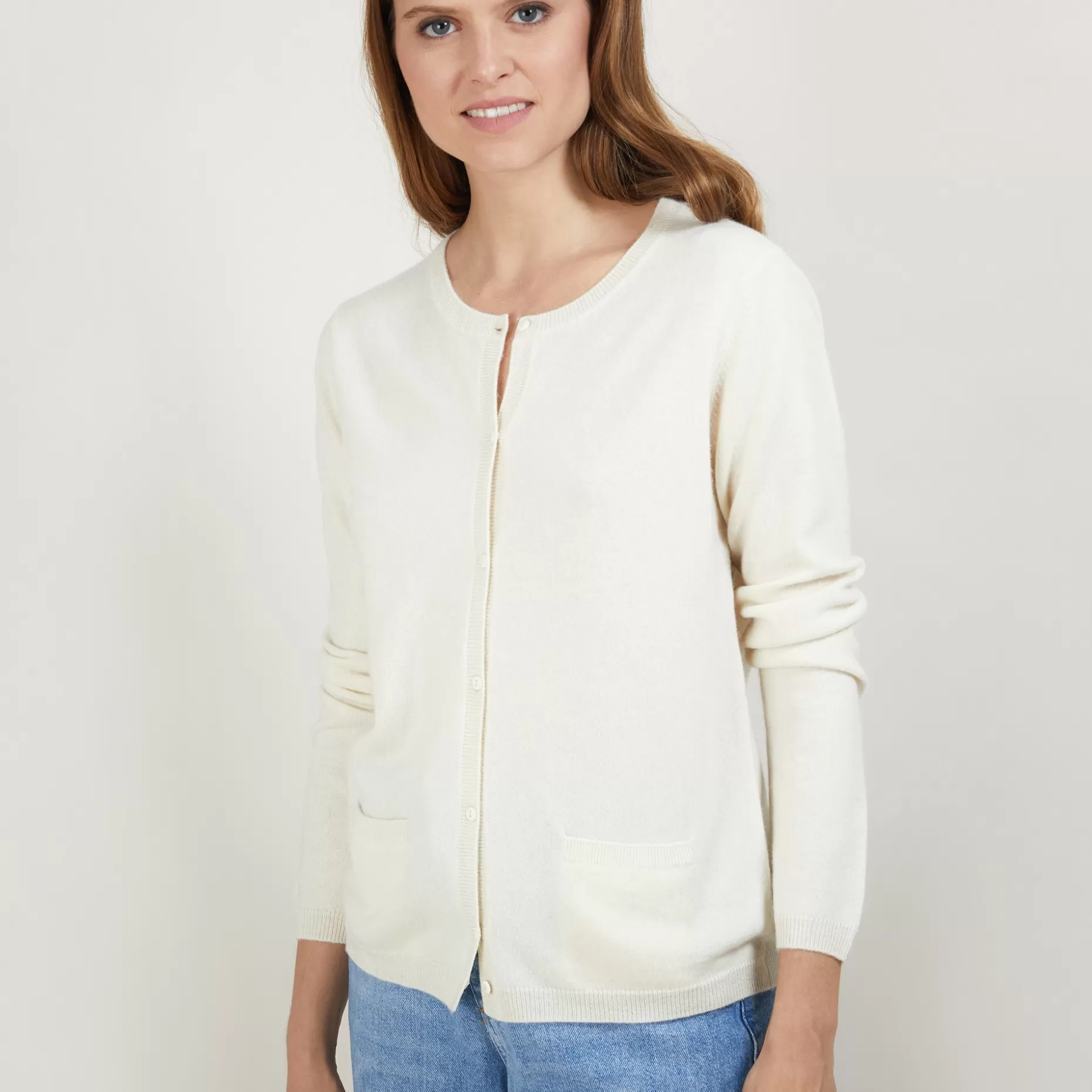 Maison Montagut Cardigan Col Rond En Cachemire - Balletto>Femme Vestes Et Gilets