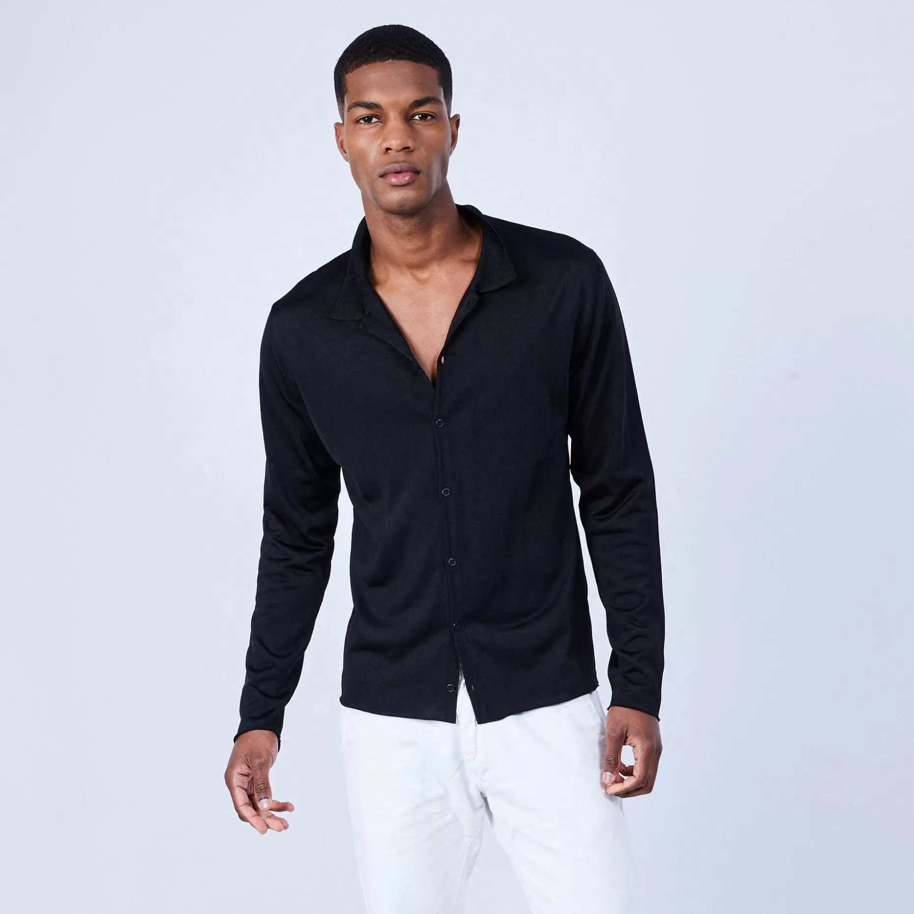 Maison Montagut Chemise Manches Longues En Fil Lumiere - Lazar>Homme Chemises