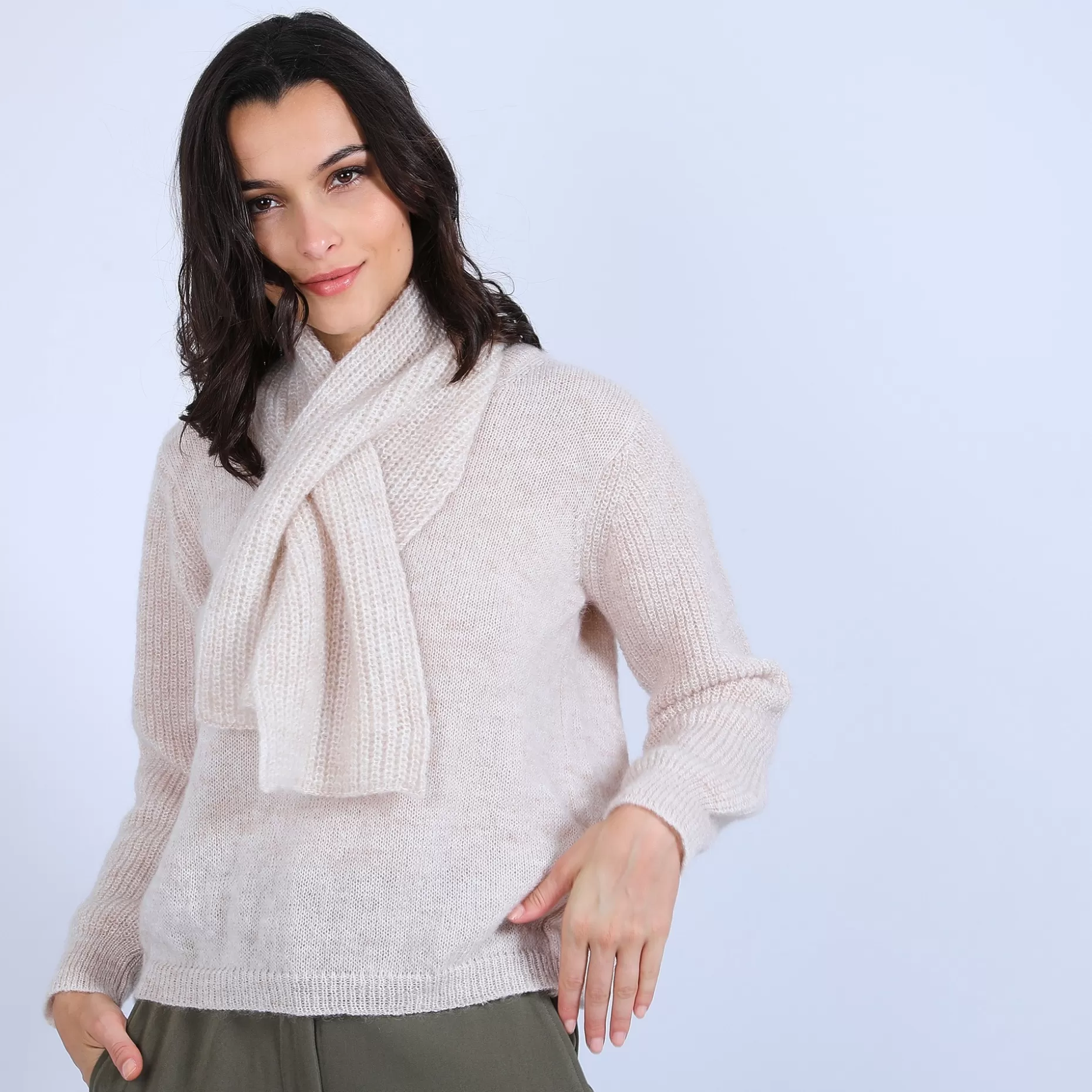 Maison Montagut Echarpe A Nouer En Mohair - Shade>Femme Accessoires