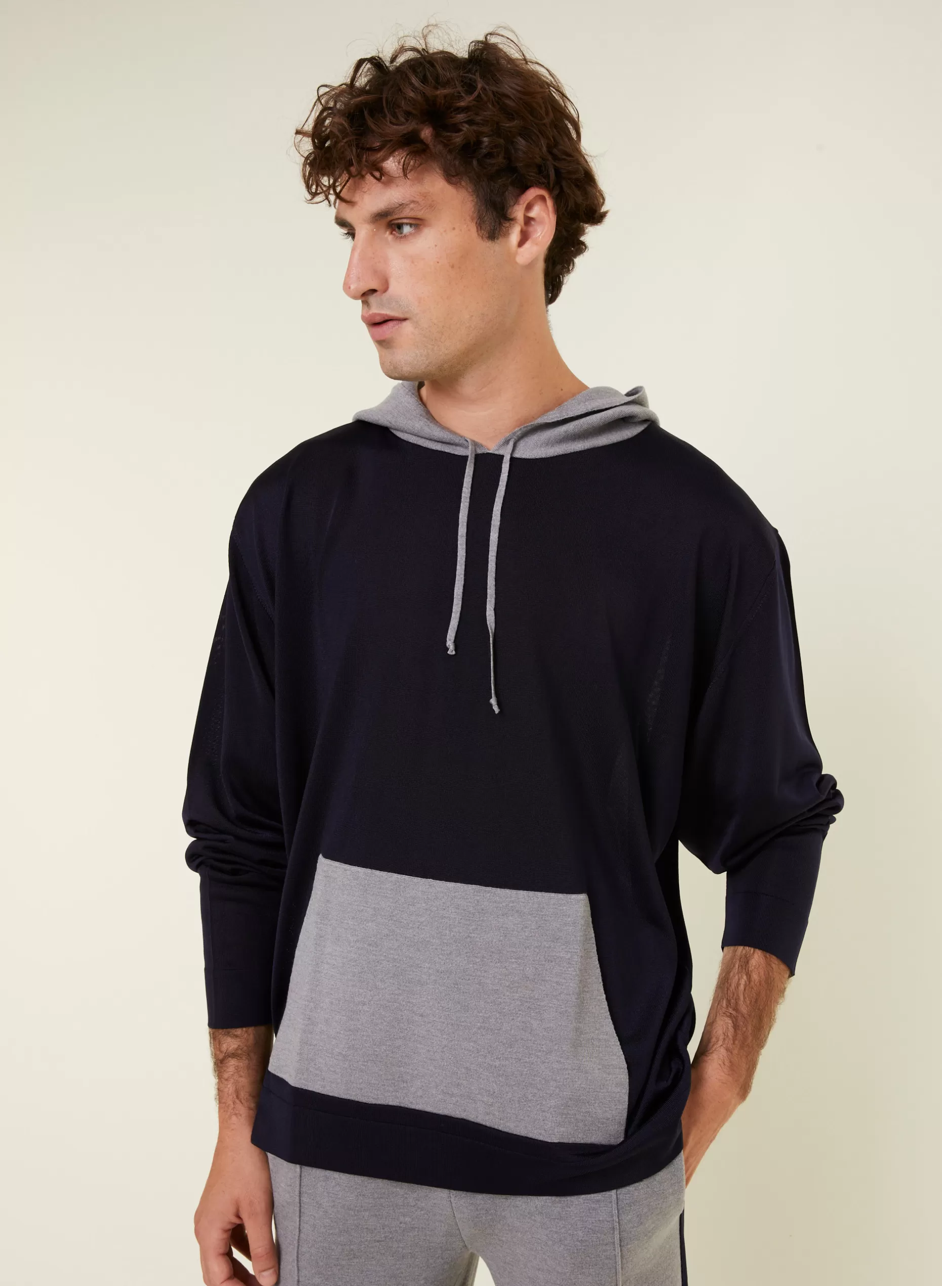 Maison Montagut Hoodie Fil Lumiere Et Merinos - Flavien>Homme Fil Lumiere Pour Lui