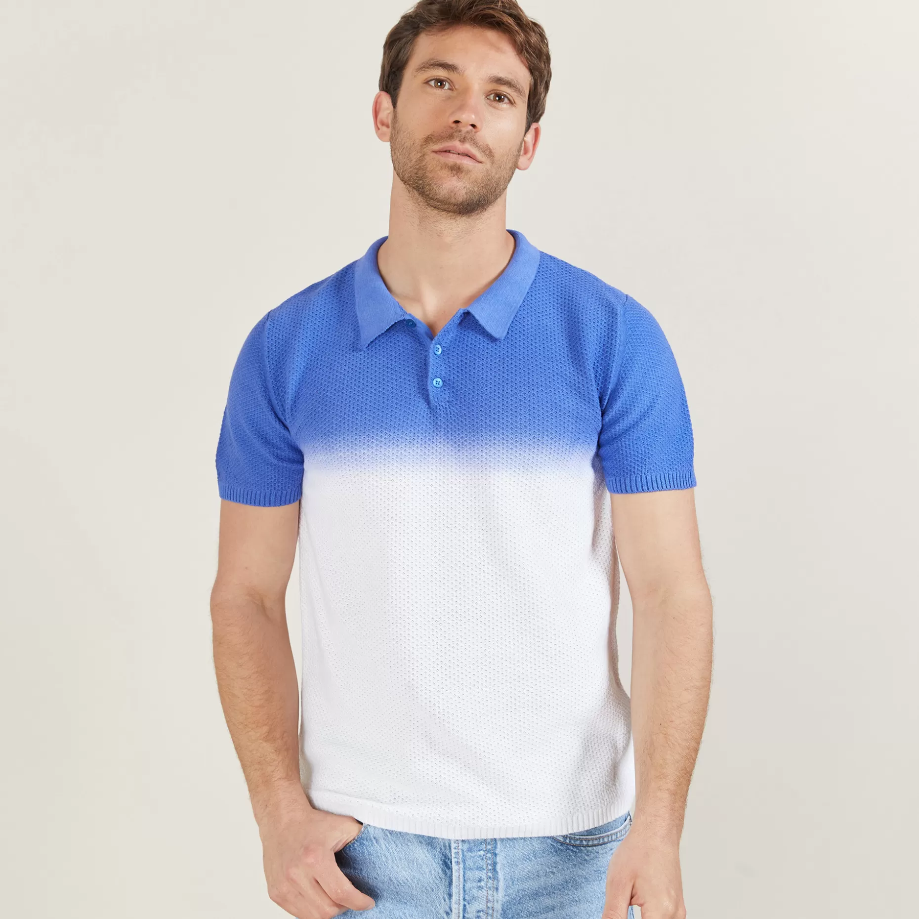 Maison Montagut Polo Degrade En Coton Et Lin - Django>Homme Polos