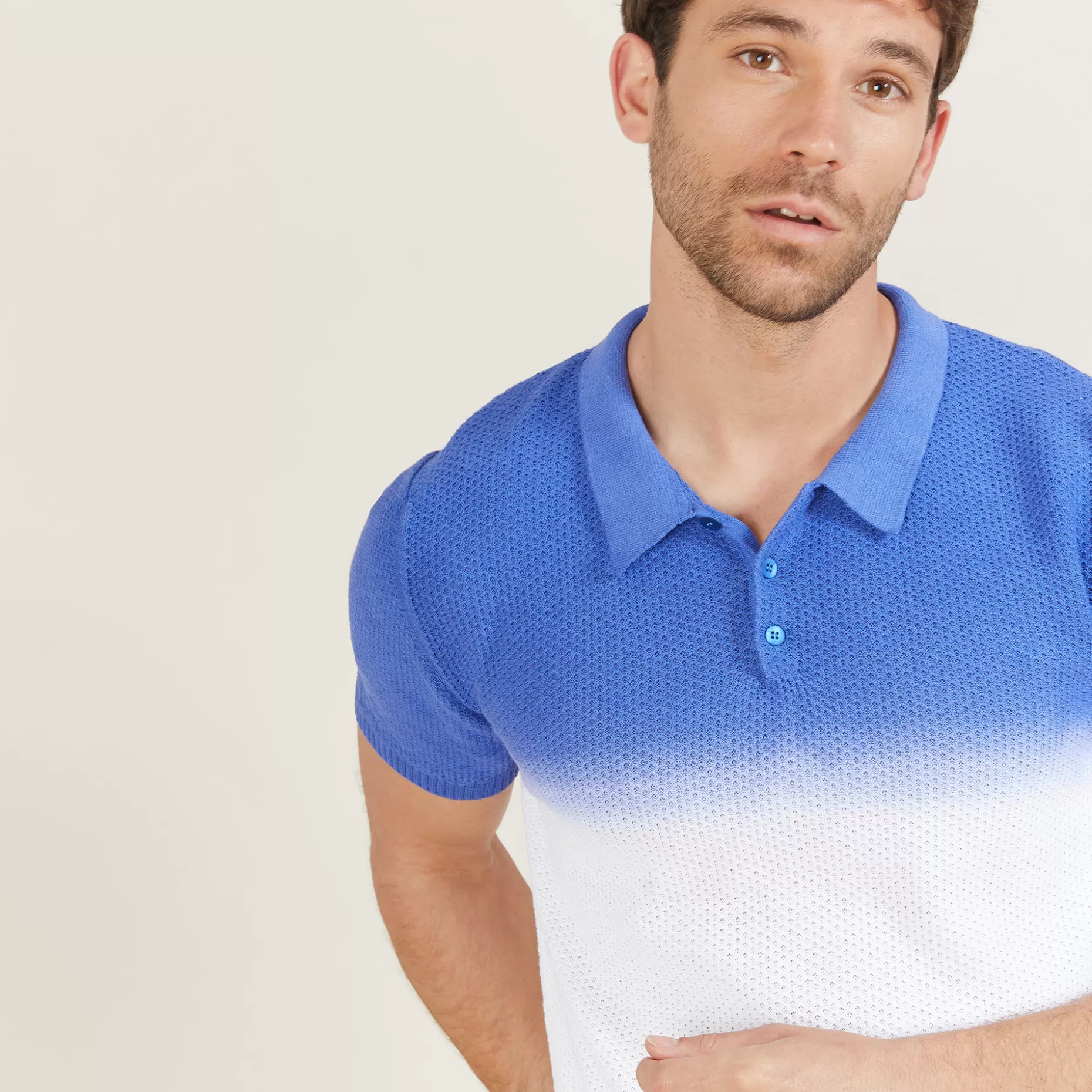 Maison Montagut Polo Degrade En Coton Et Lin - Django>Homme Polos