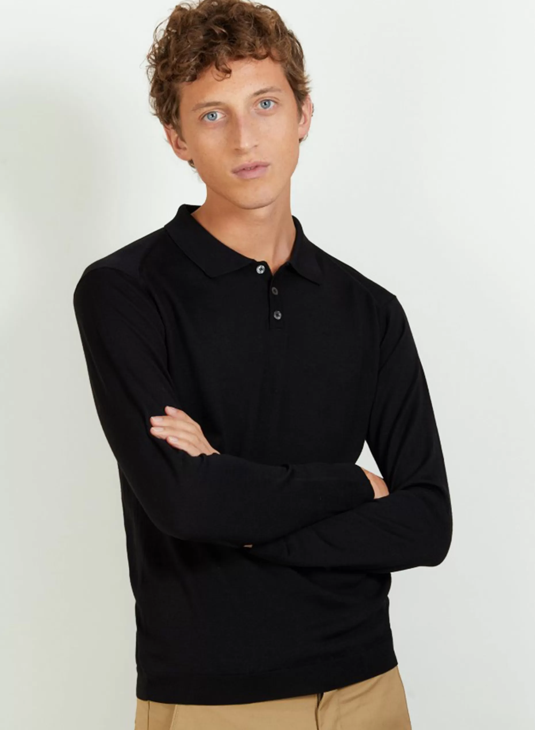 Maison Montagut Polo En Laine Et Soie - Bartev>Homme Polos