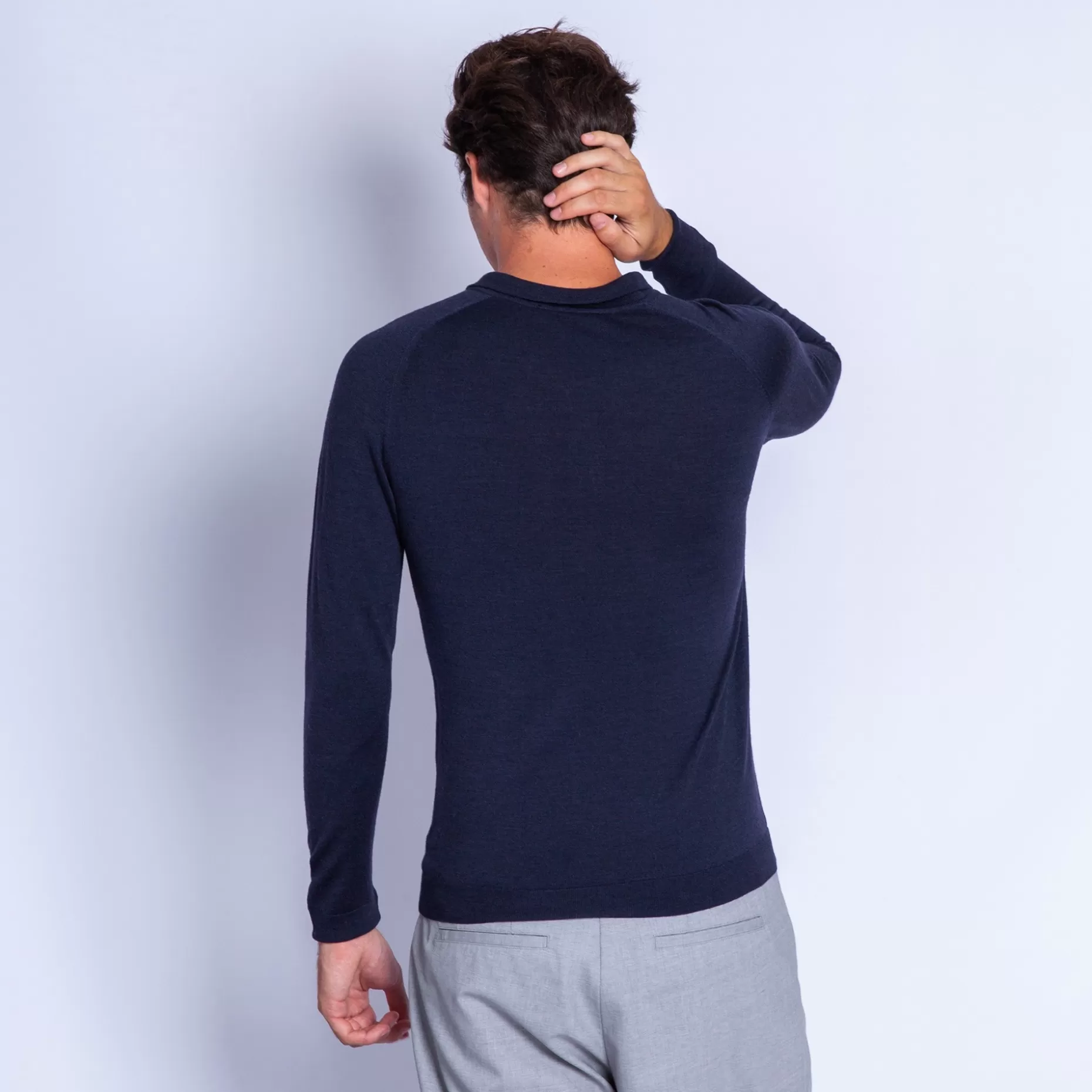 Maison Montagut Polo En Laine Et Soie - Ferat>Homme Polos