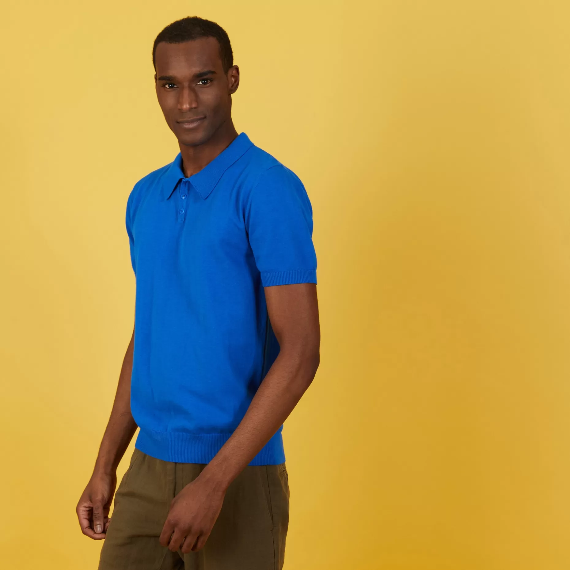 Maison Montagut Polo Uni En Coton Sec - Bank>Homme Polos