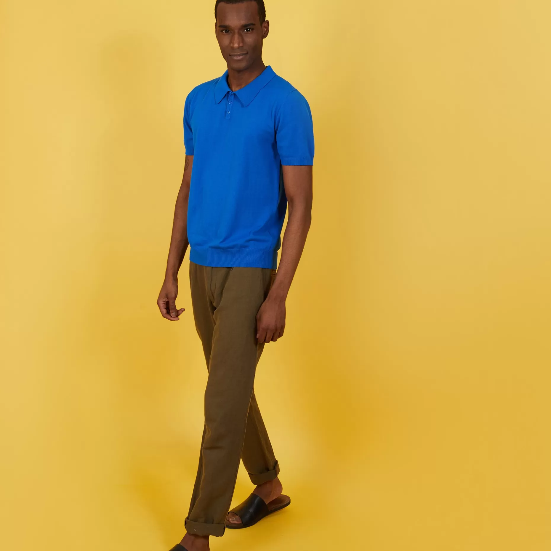 Maison Montagut Polo Uni En Coton Sec - Bank>Homme Polos