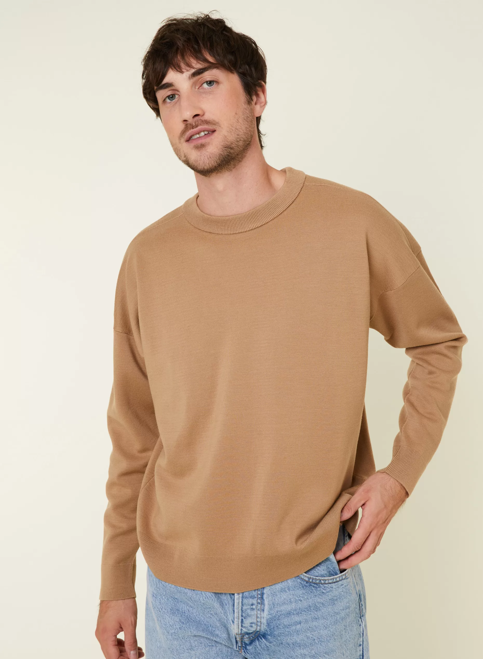 Maison Montagut Pull Ample Col Rond En Laine Merinos - Felix>Homme Pulls