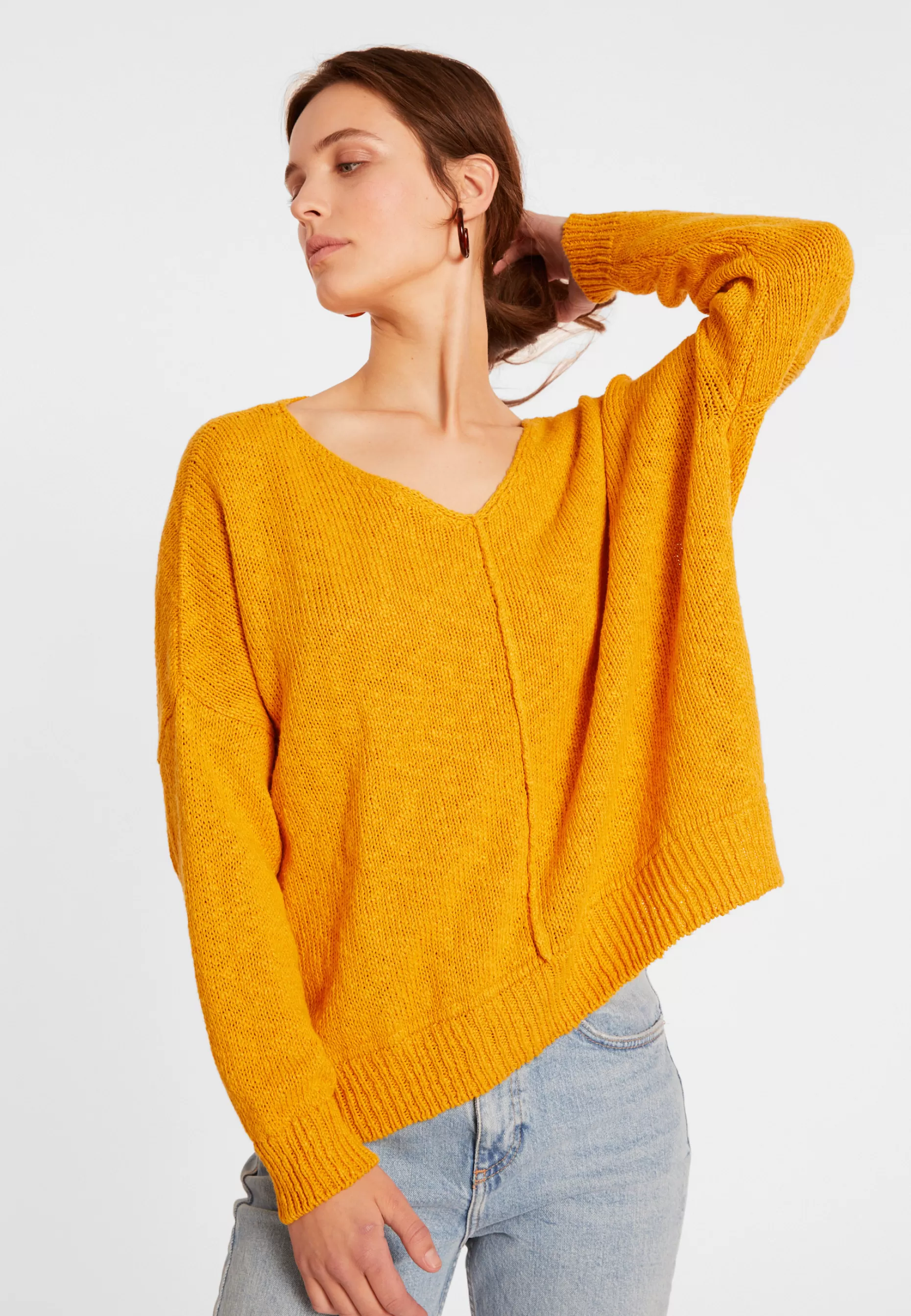 Maison Montagut Pull Ample Coton Et Lin - Thalie>Femme Pulls