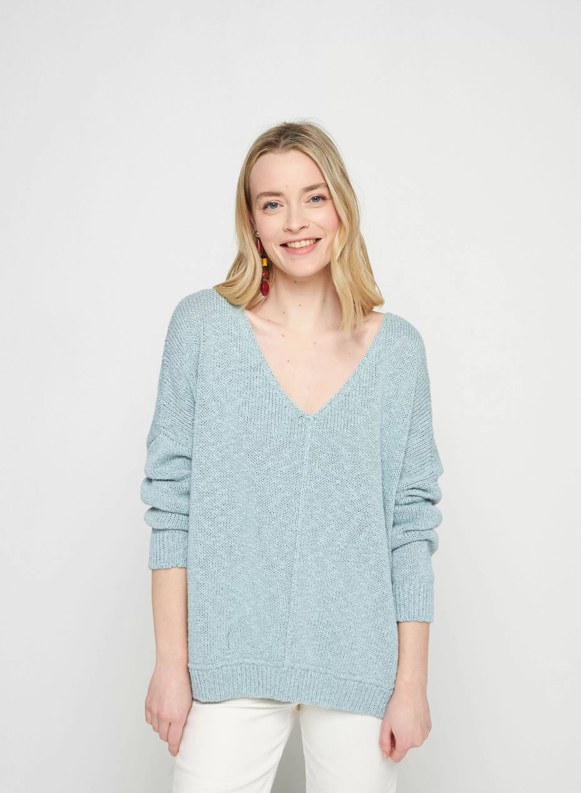 Maison Montagut Pull Ample Coton Et Lin - Thalie>Femme Pulls