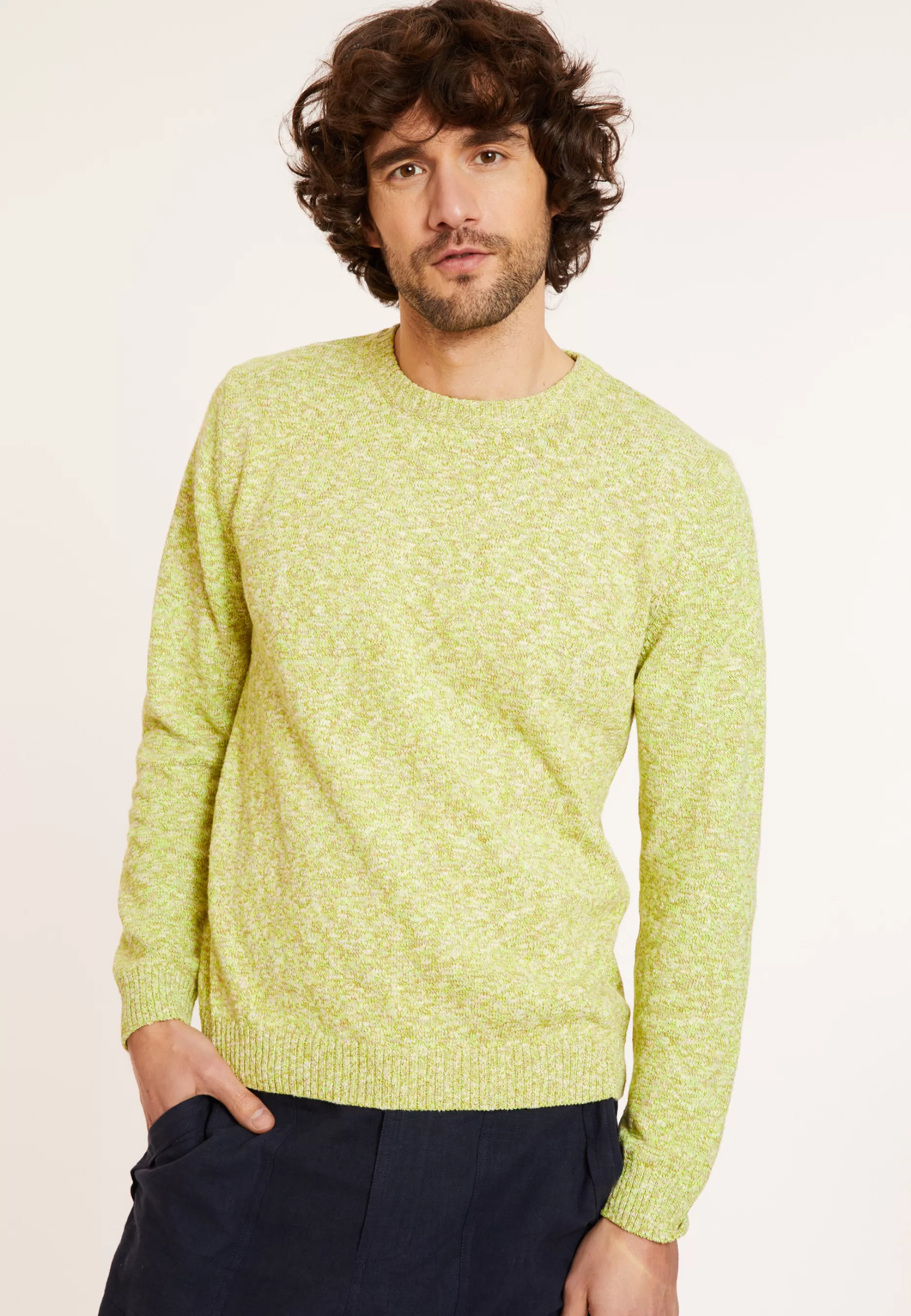 Maison Montagut Pull Chine Col Rond En Coton - Doume>Homme Pulls