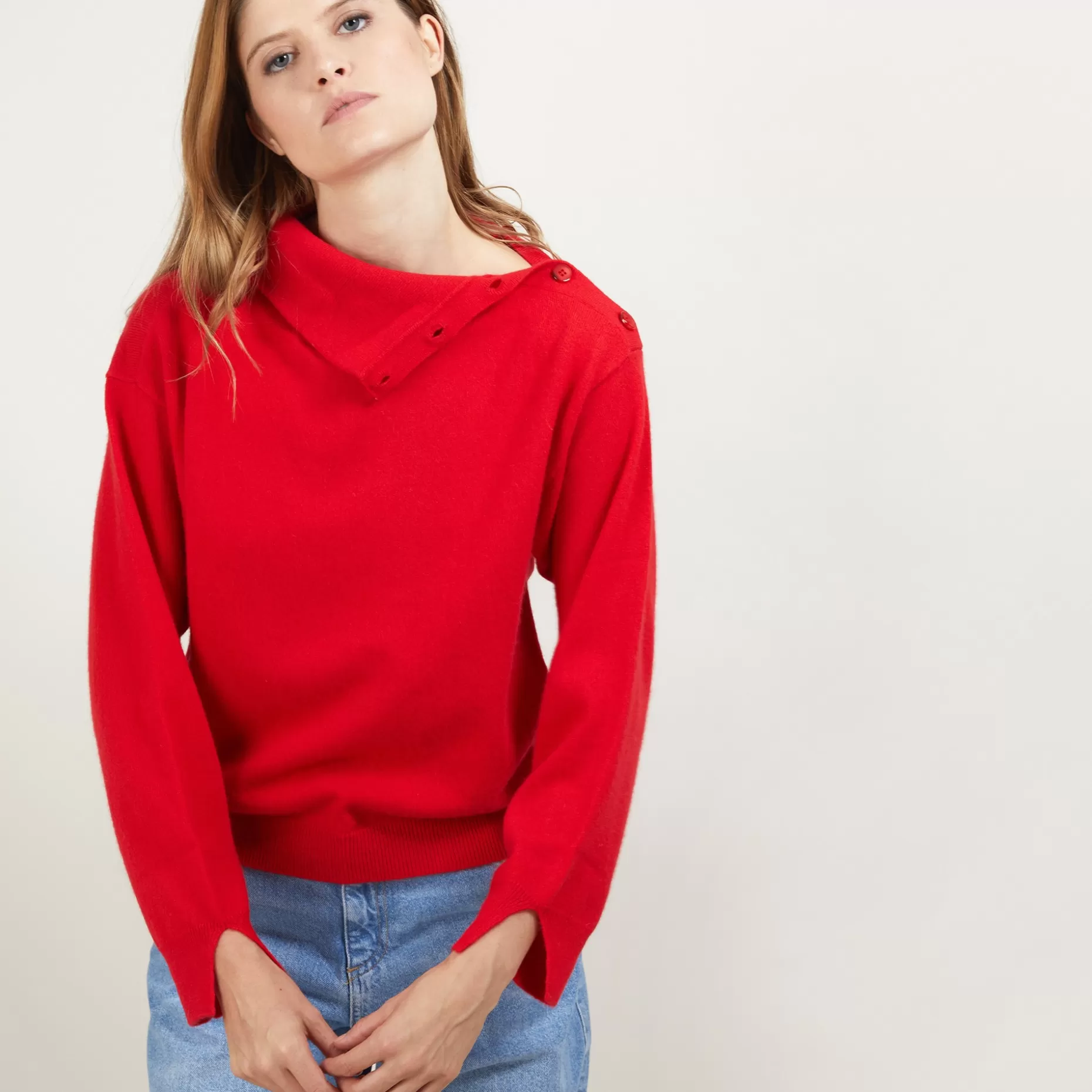 Maison Montagut Pull Col Boutonne En Cachemire - Gretel Bis>Femme Pulls