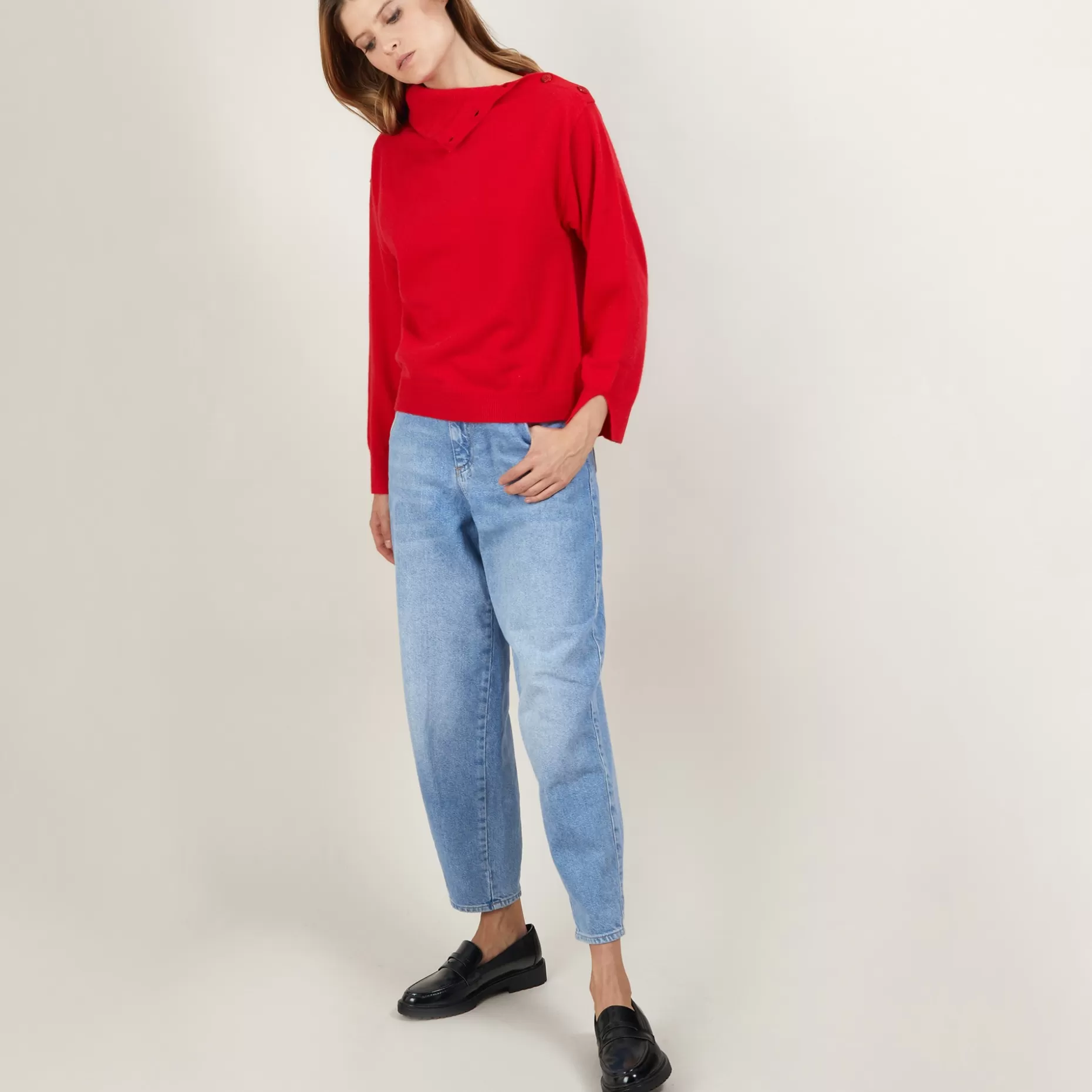 Maison Montagut Pull Col Boutonne En Cachemire - Gretel Bis>Femme Pulls