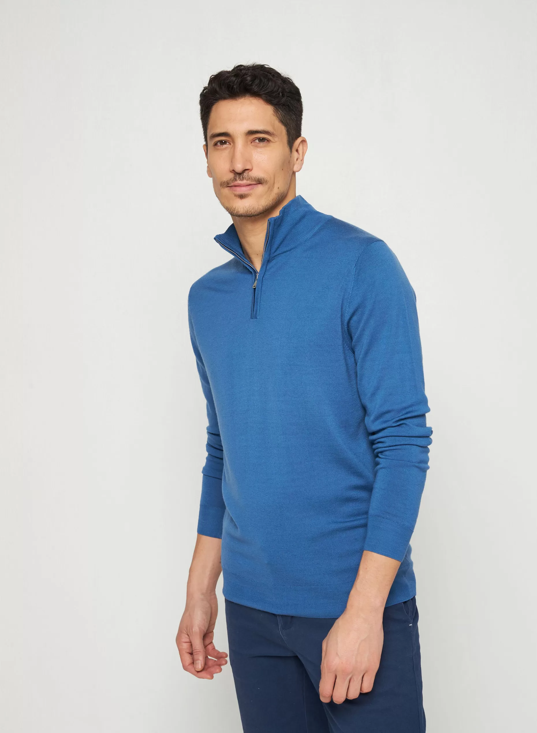 Maison Montagut Pull Col Camionneur Avec Logo En Laine Merinos - Ryan>Homme Pulls