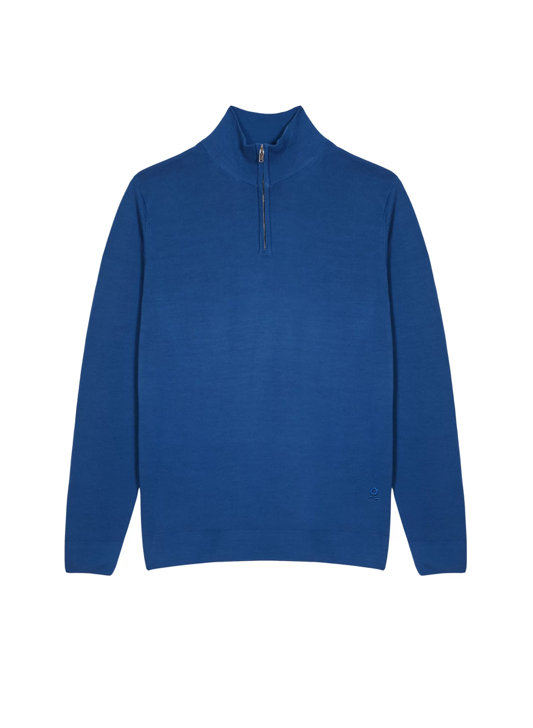 Maison Montagut Pull Col Camionneur Avec Logo En Laine Merinos - Ryan>Homme Pulls