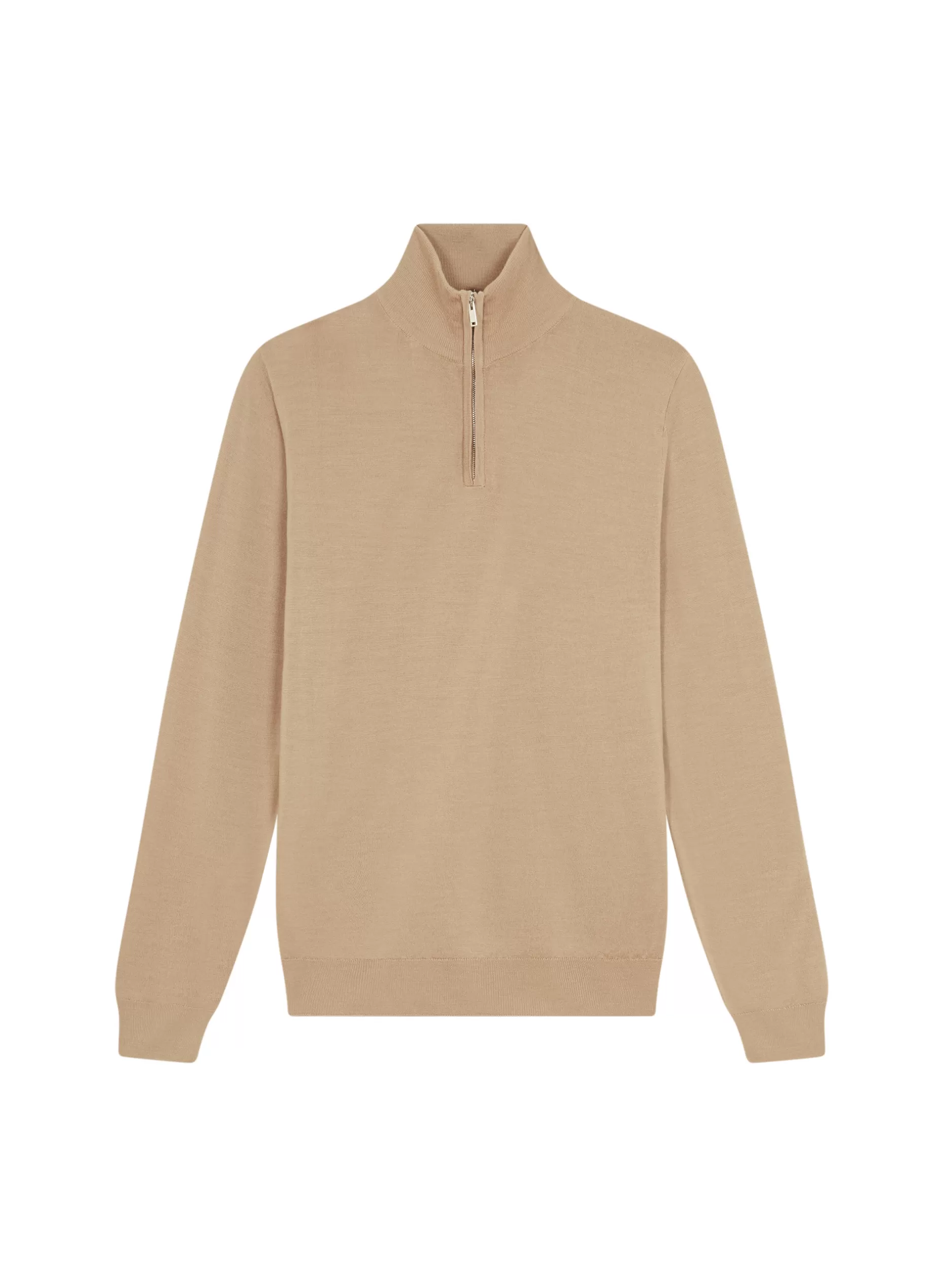 Maison Montagut Pull Col Camionneur Avec Logo En Laine Merinos - Ryan>Homme Pulls