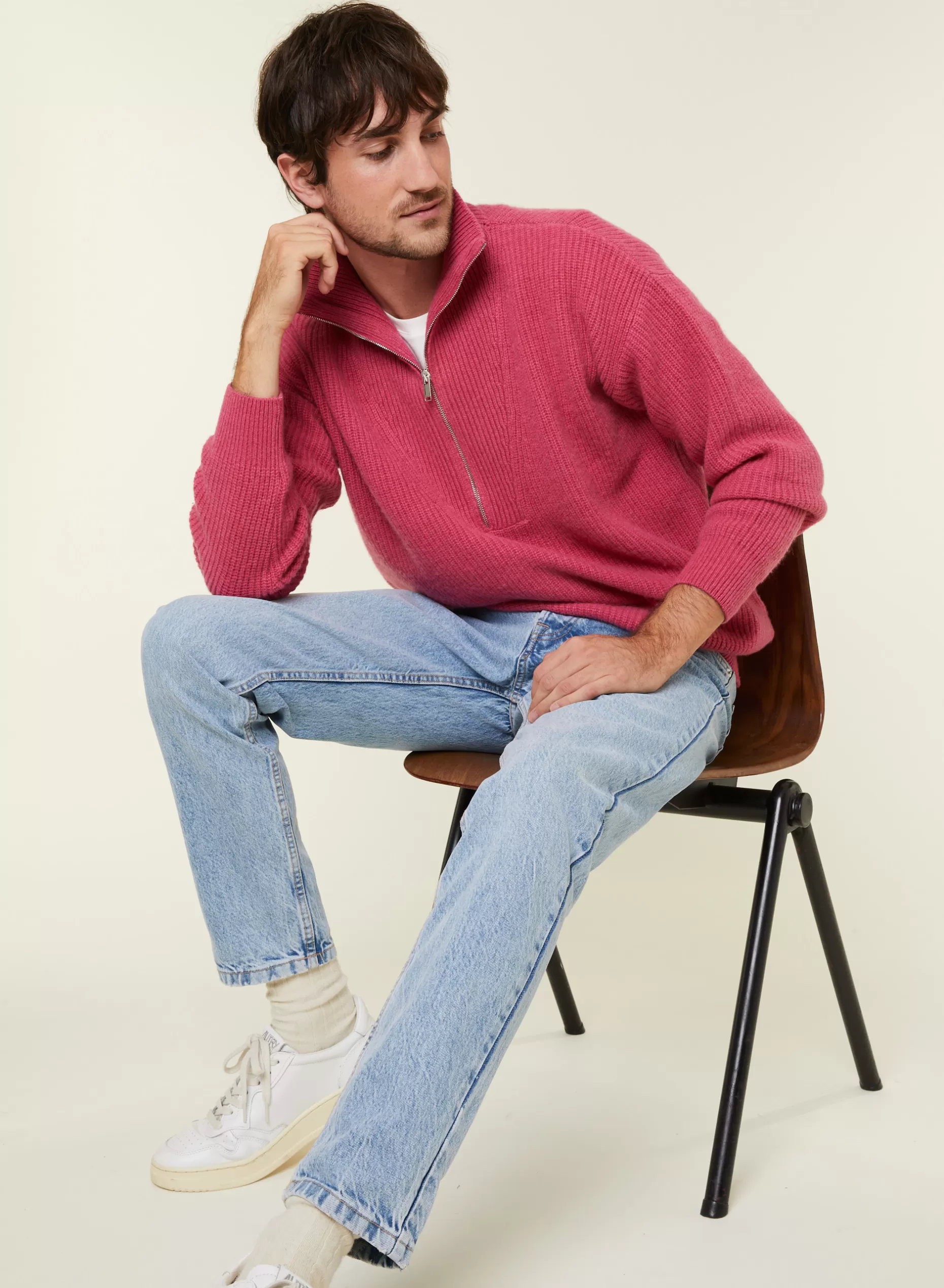 Maison Montagut Pull Col Camionneur En Cachemire Melange - French>Homme Pulls