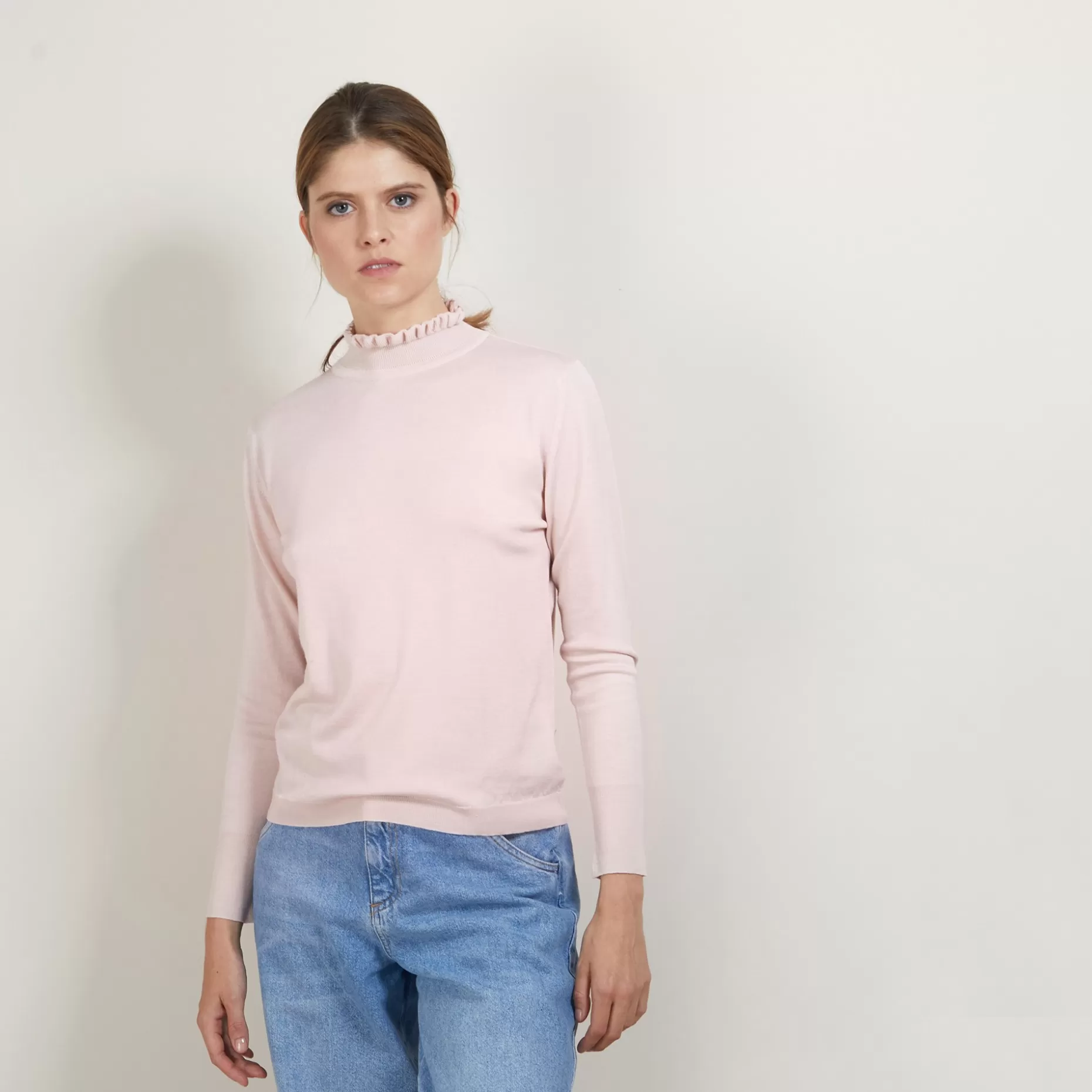 Maison Montagut Pull Col Fantaisie En Laine Et Soie - Florina>Femme Pulls