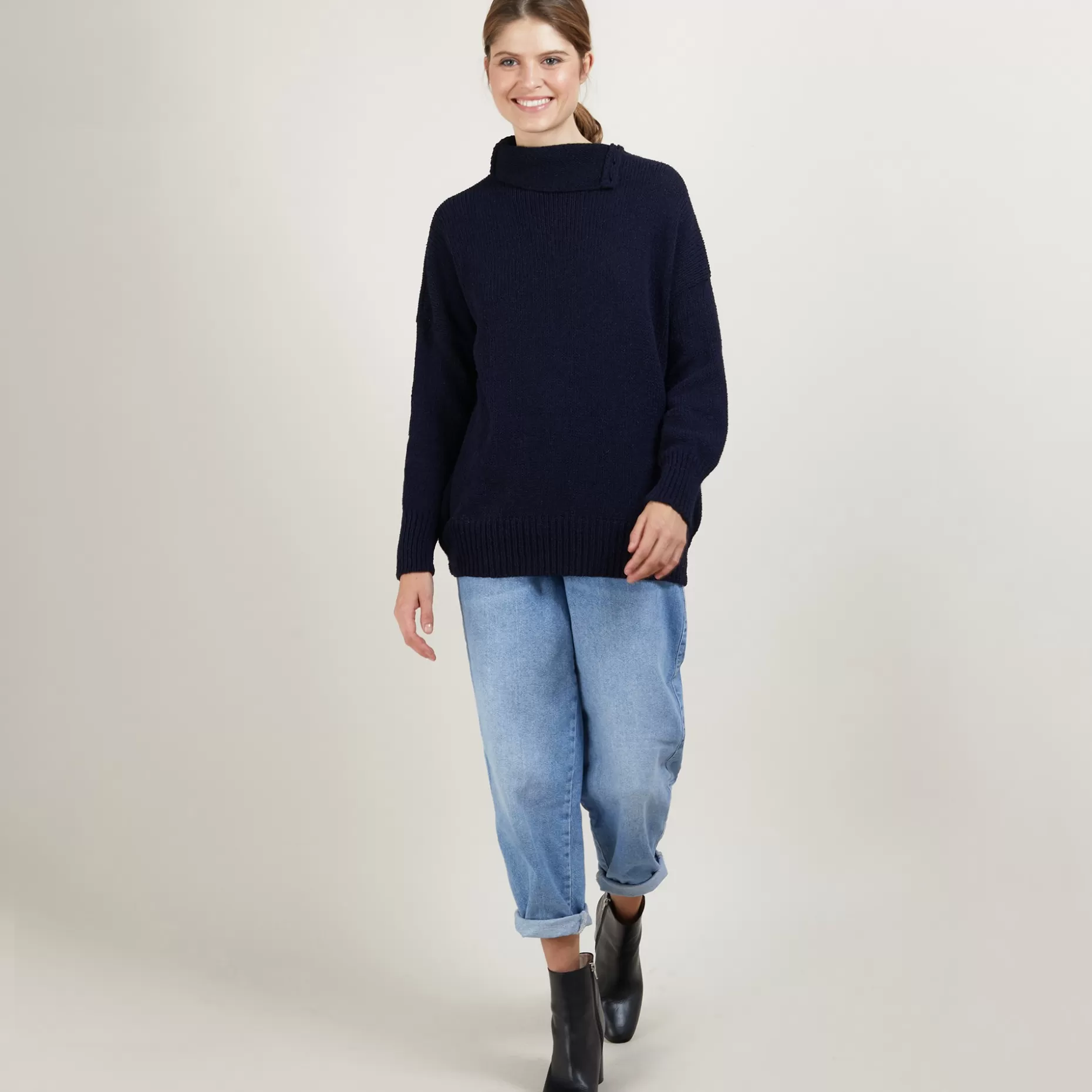 Maison Montagut Pull Col Montant Boutonne - Garry>Femme Pulls