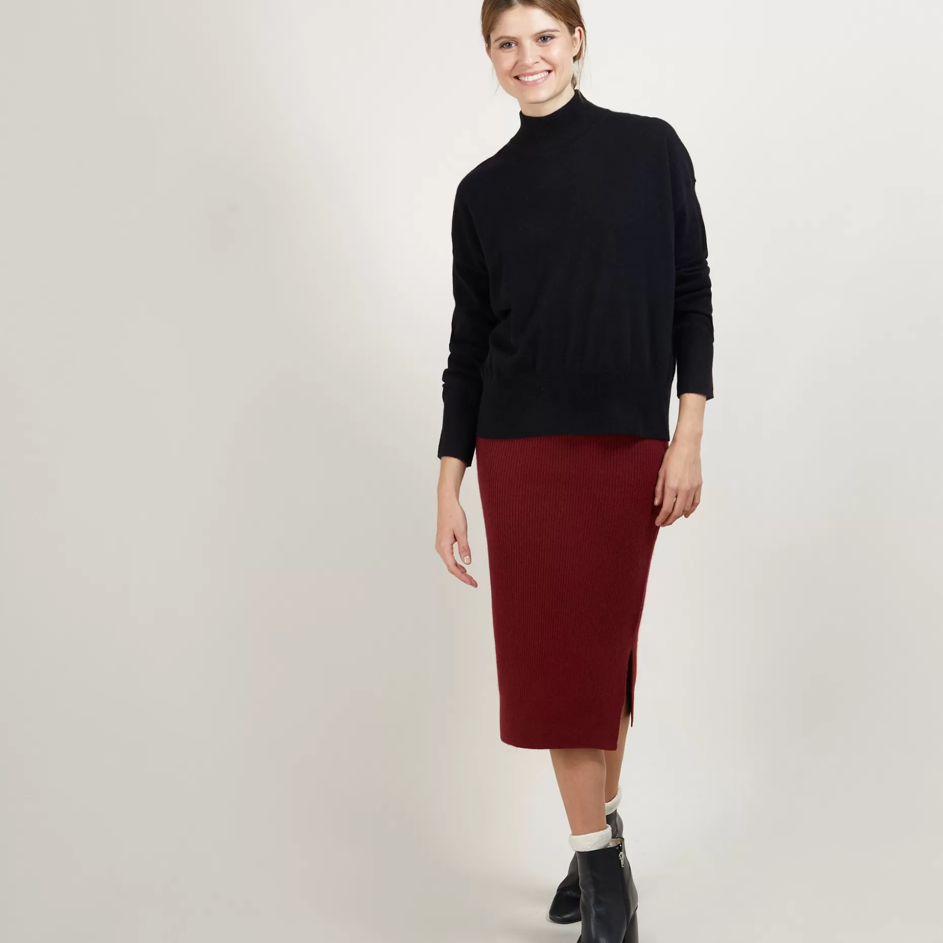 Maison Montagut Pull Col Montant En Cachemire - Bassa>Femme Pulls