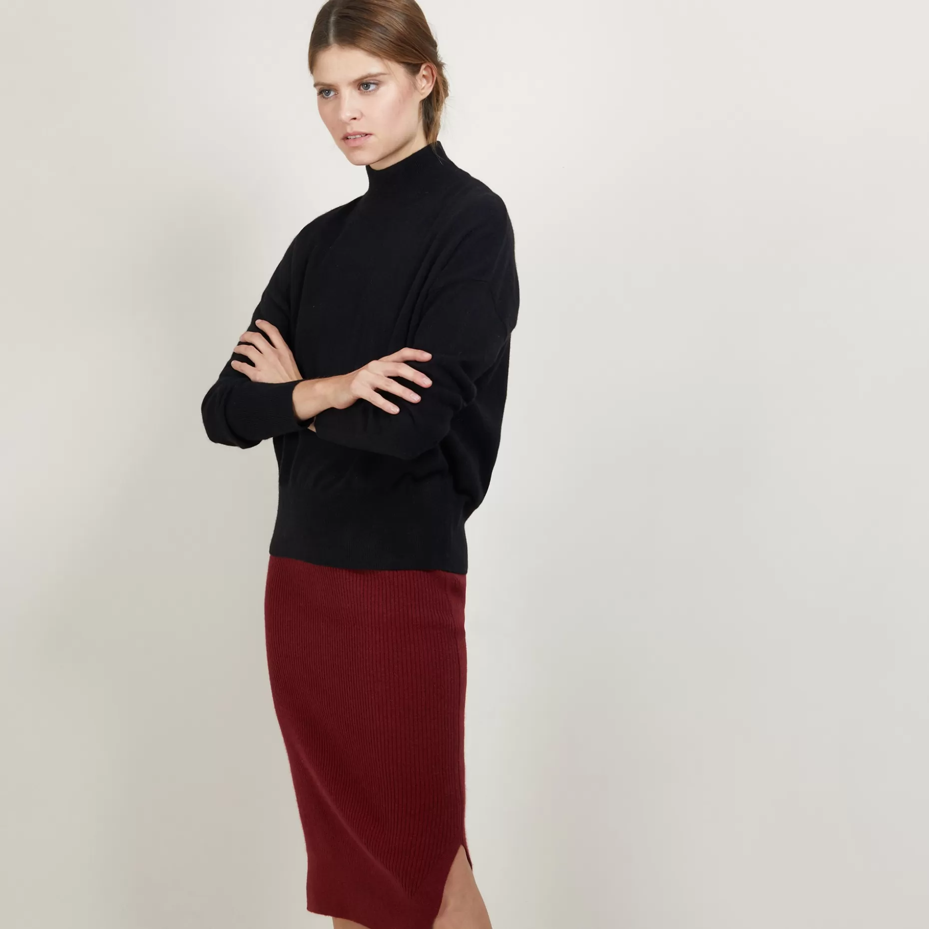 Maison Montagut Pull Col Montant En Cachemire - Bassa>Femme Pulls