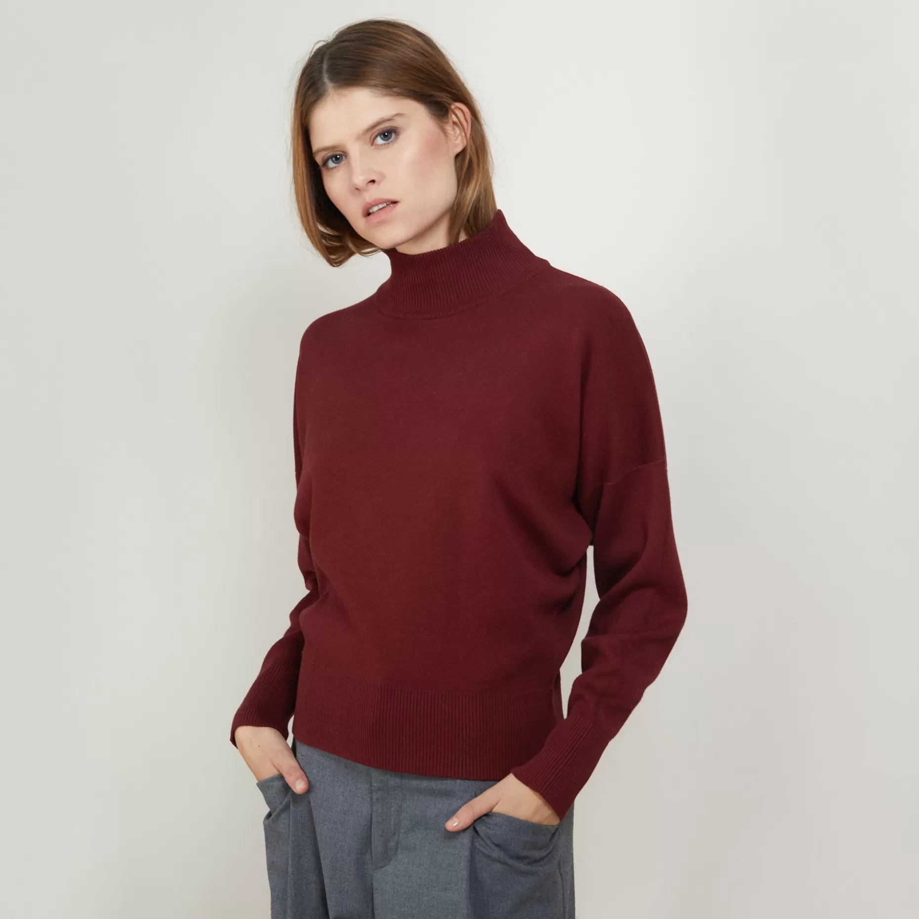 Maison Montagut Pull Col Montant En Coton Cachemire - Fanny>Femme Pulls