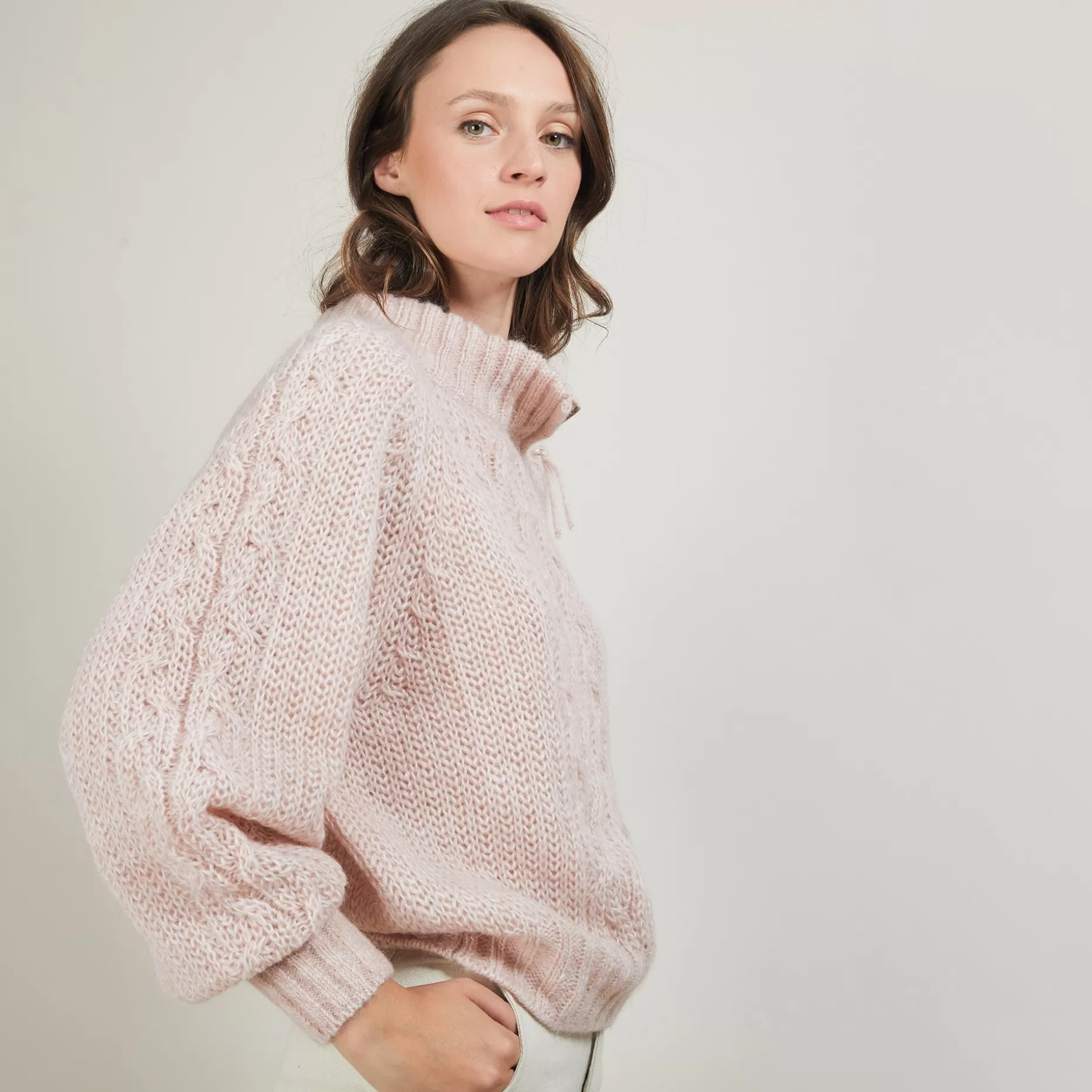 Maison Montagut Pull Col Montant Zippe En Mohair - Gilda>Femme Pulls