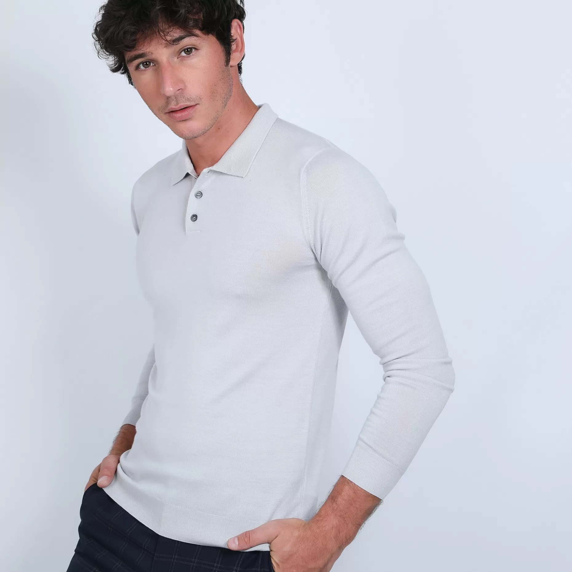 Maison Montagut Pull Col Polo En Laine Merinos - Beni>Homme Polos