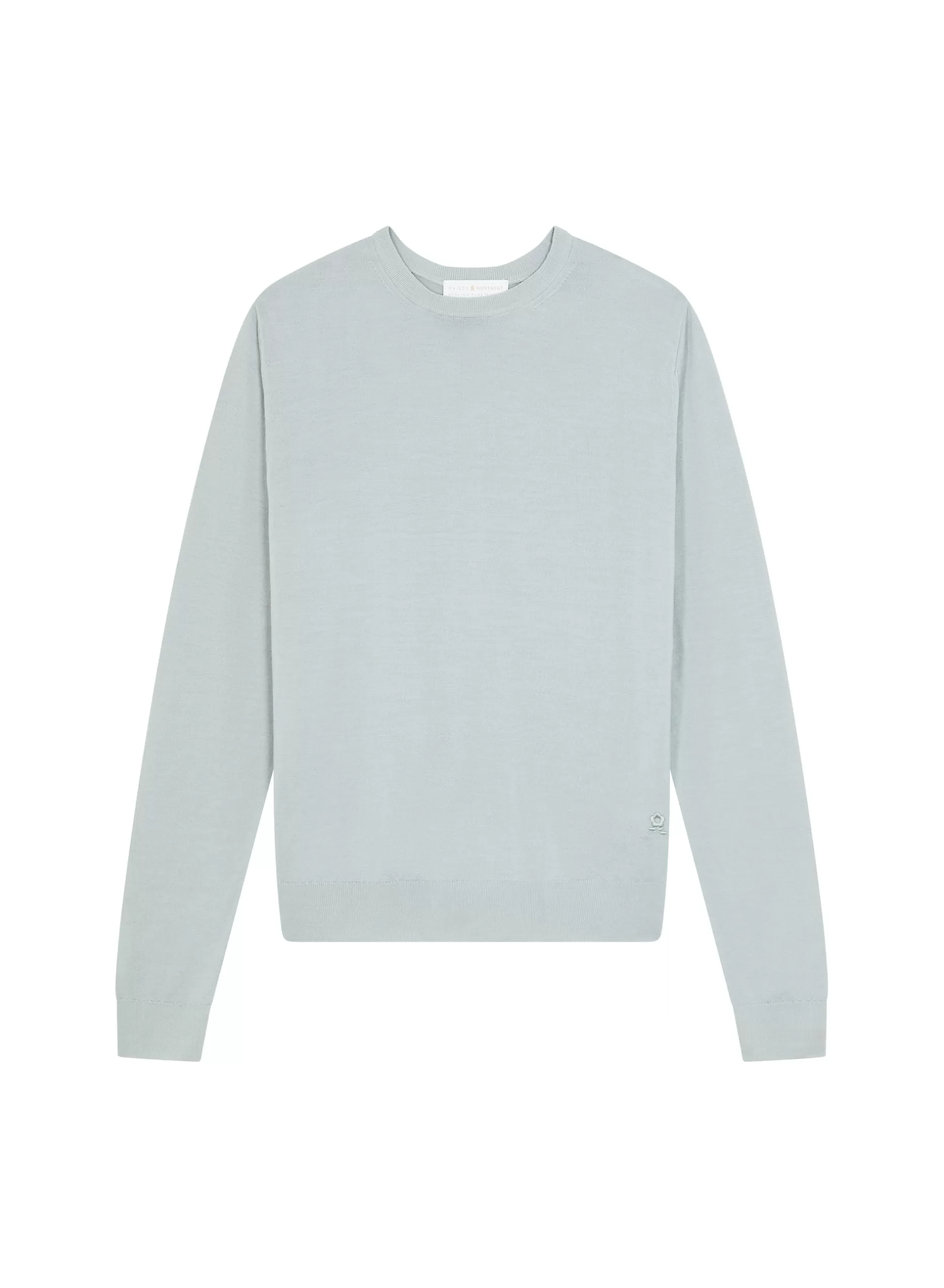 Maison Montagut Pull Col Rond Avec Logo En Laine Merinos - Eddie>Homme Pulls