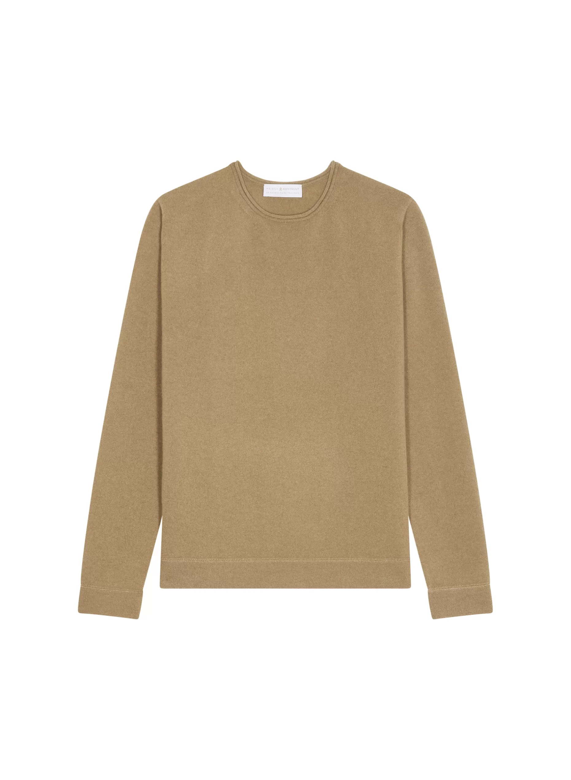 Maison Montagut Pull Col Rond En Cachemire Finitions Roulotees - Ernest>Homme Pulls