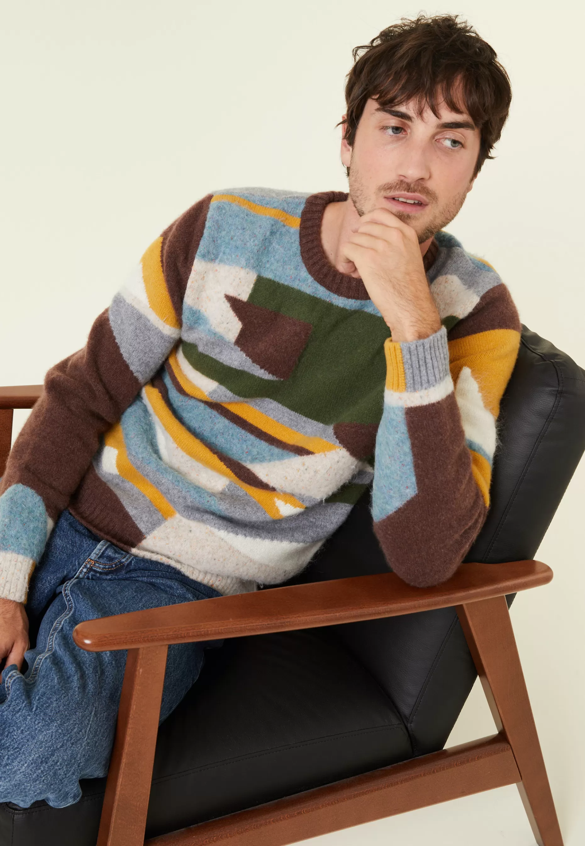 Maison Montagut Pull Col Rond En Cachemire Superbowl - Florian>Homme Pulls