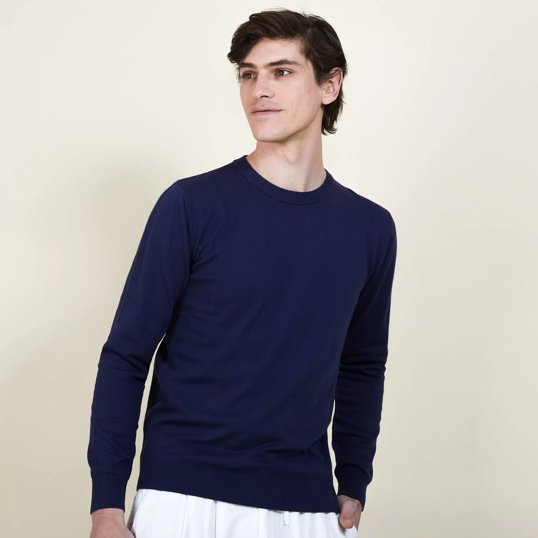 Maison Montagut Pull Col Rond En Coton - Balboa>Homme Pulls