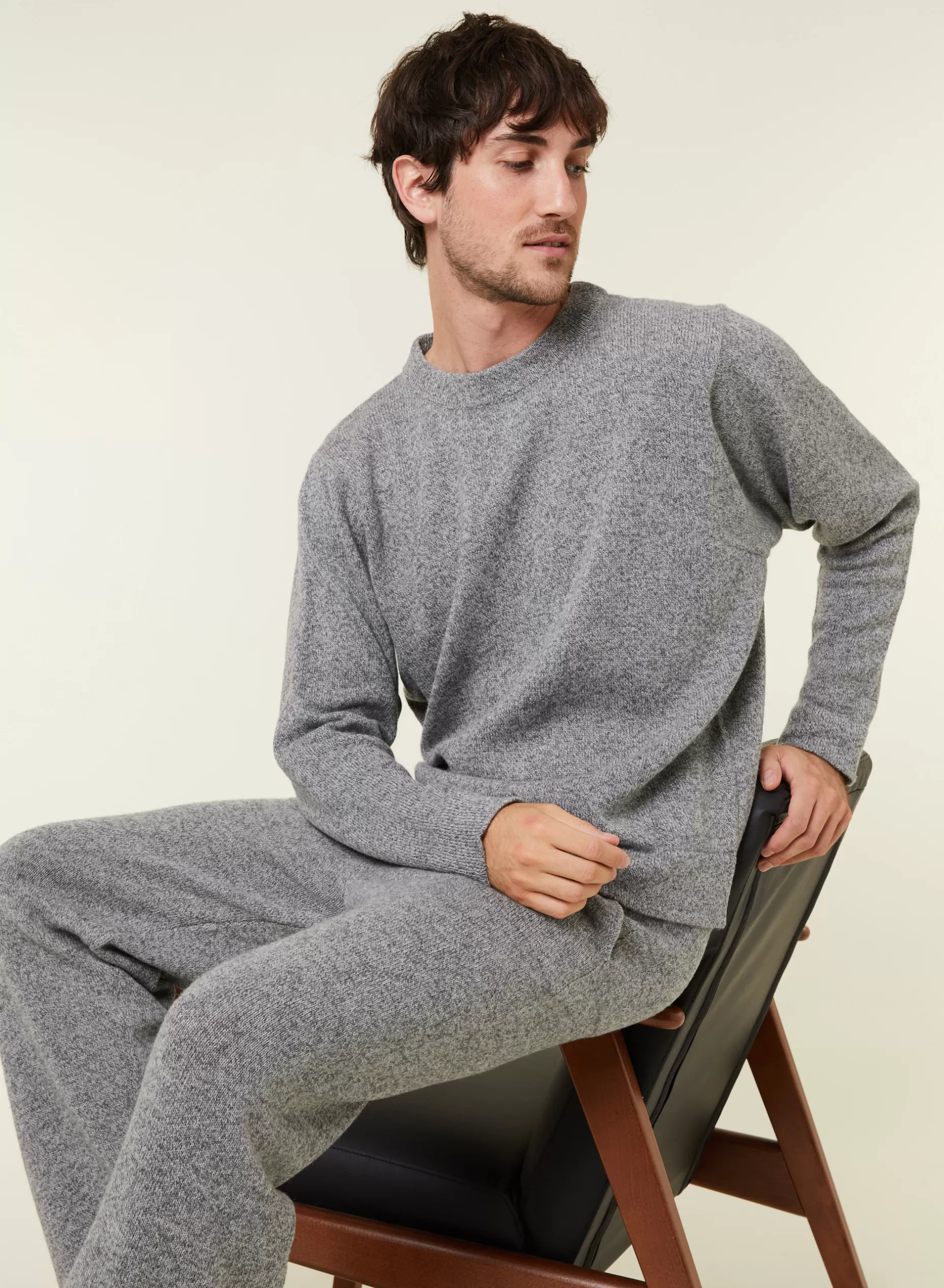 Maison Montagut Pull Col Rond En Laine Et Cachemire - Fado>Homme Pulls