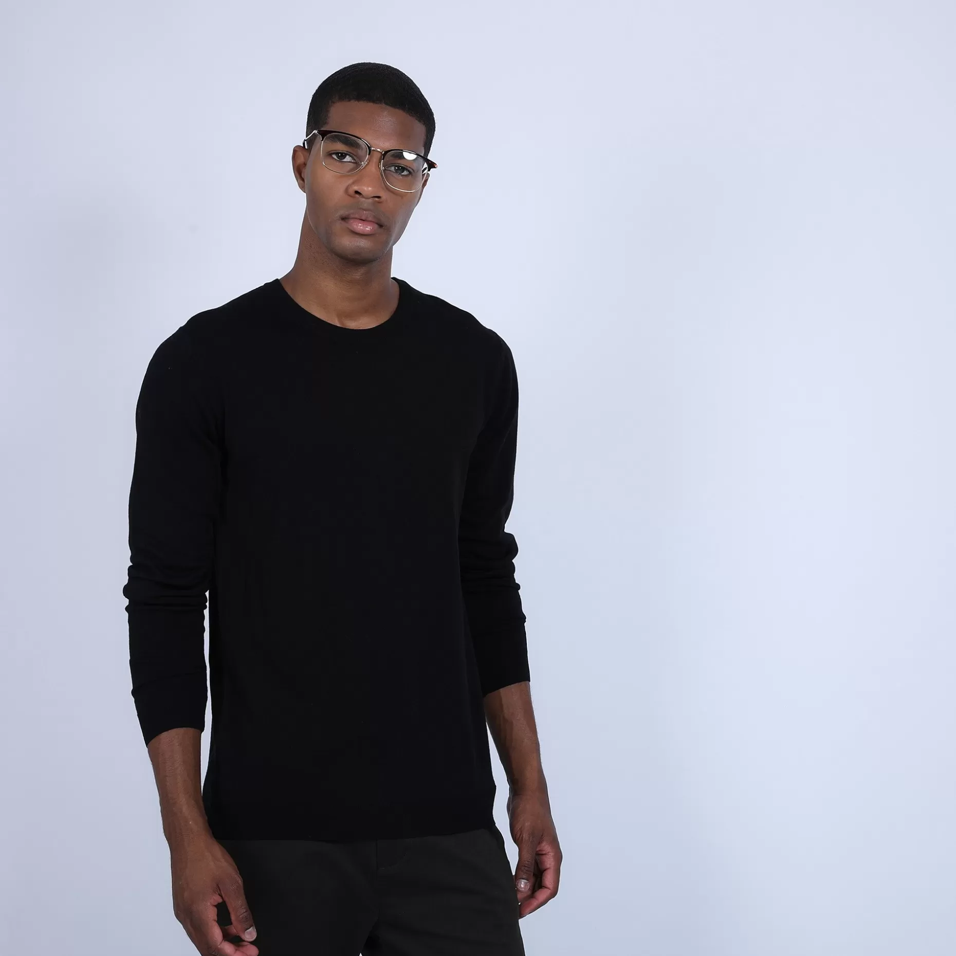 Maison Montagut Pull Col Rond En Laine Et Soie - Barsam>Homme Pulls