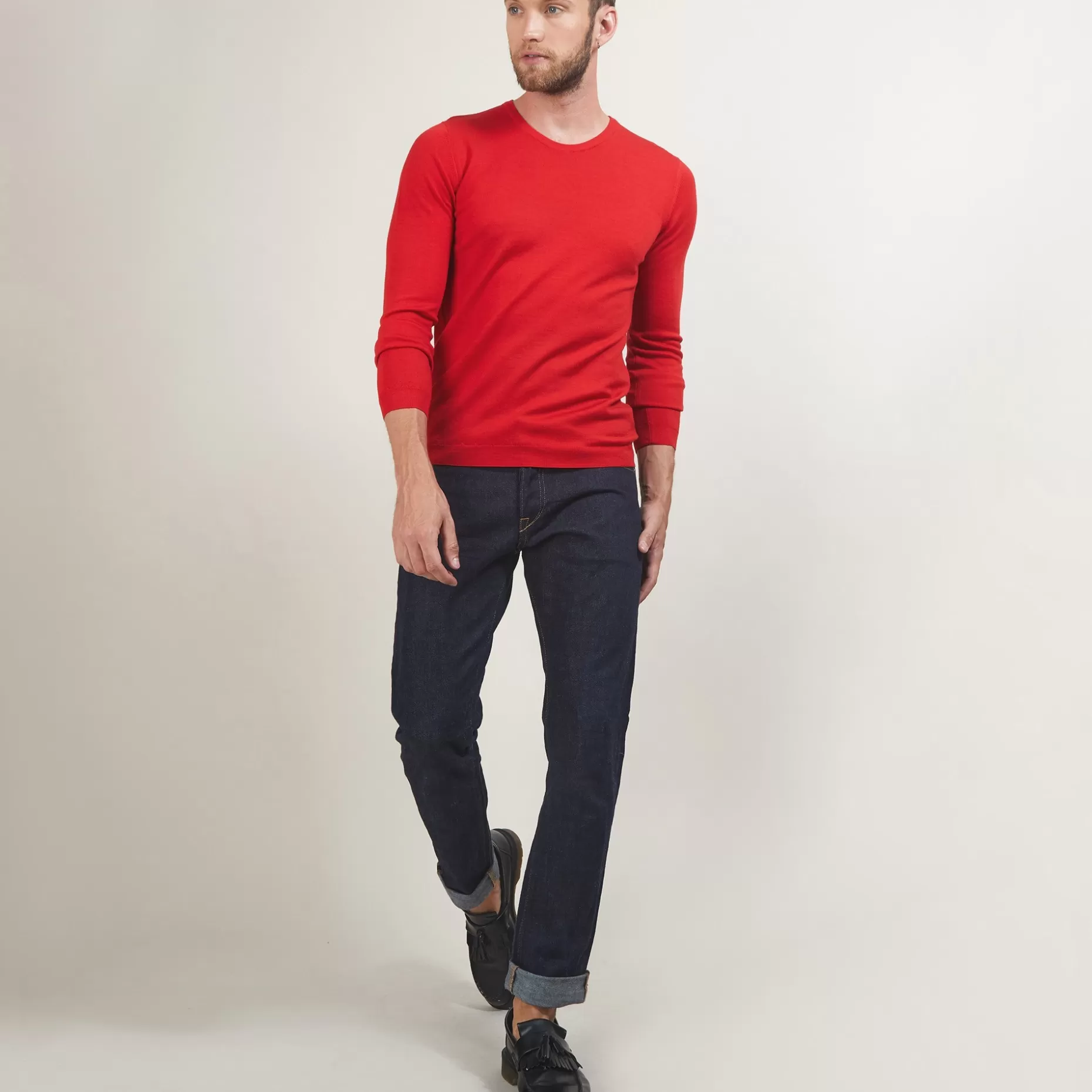 Maison Montagut Pull Col Rond En Laine Merinos - Bardem>Homme Pulls