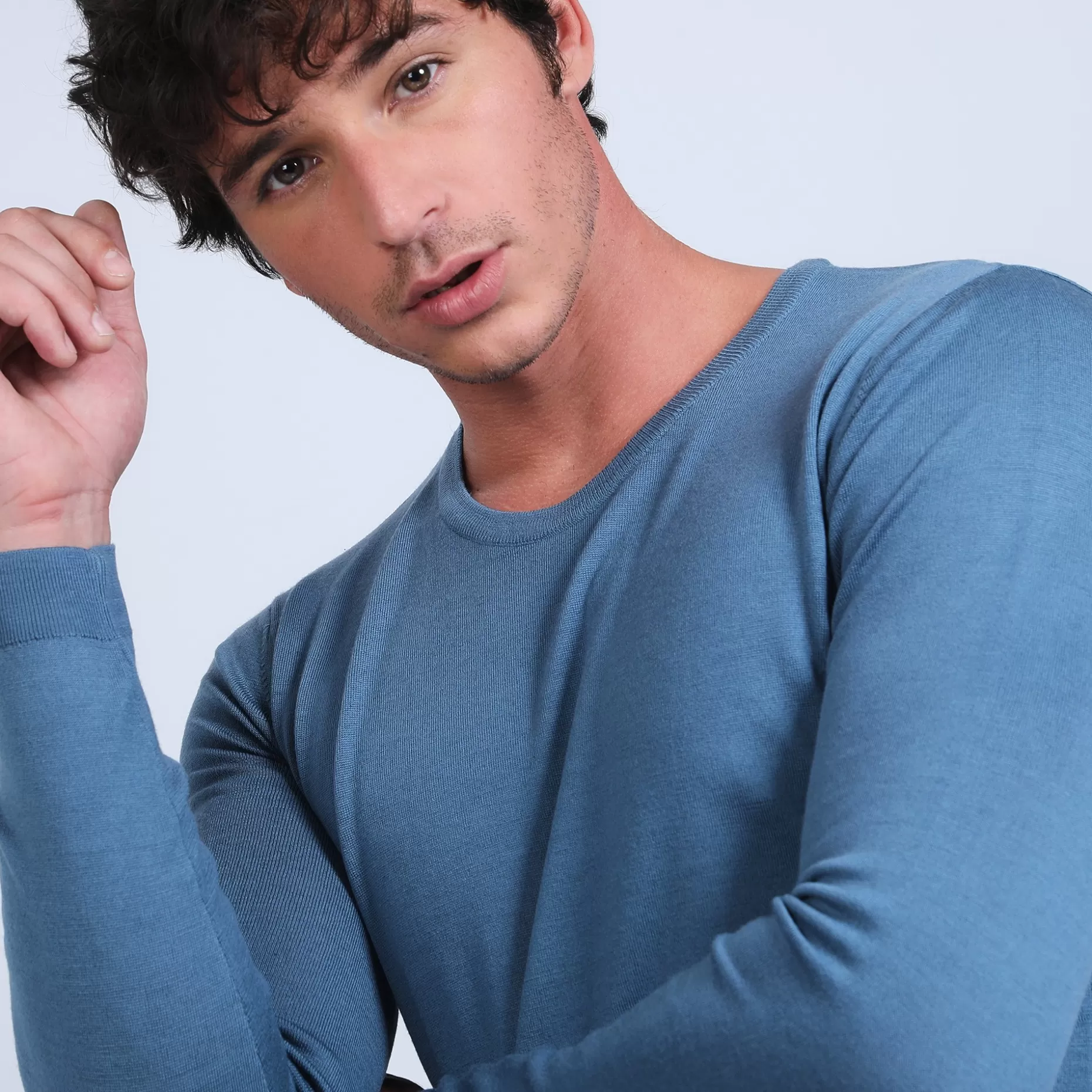 Maison Montagut Pull Col Rond En Laine Merinos - Bardem>Homme Pulls