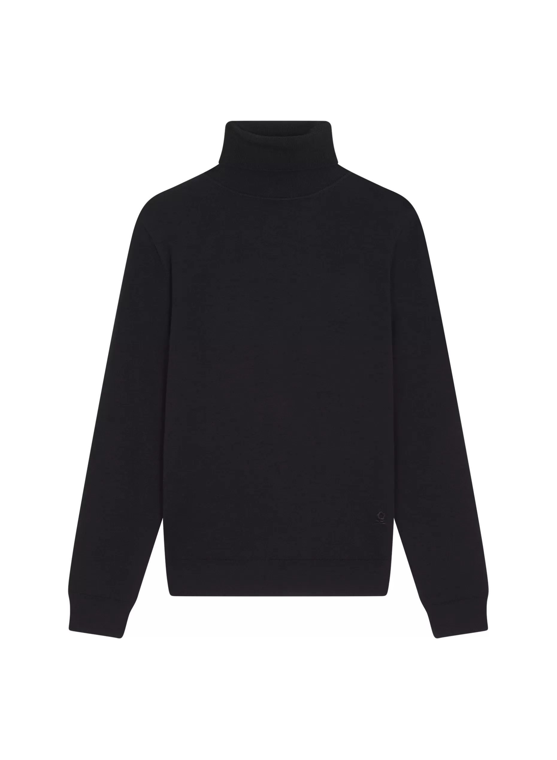 Maison Montagut Pull Col Roule Avec Logo En Laine Merinos - Enzo>Homme Pulls