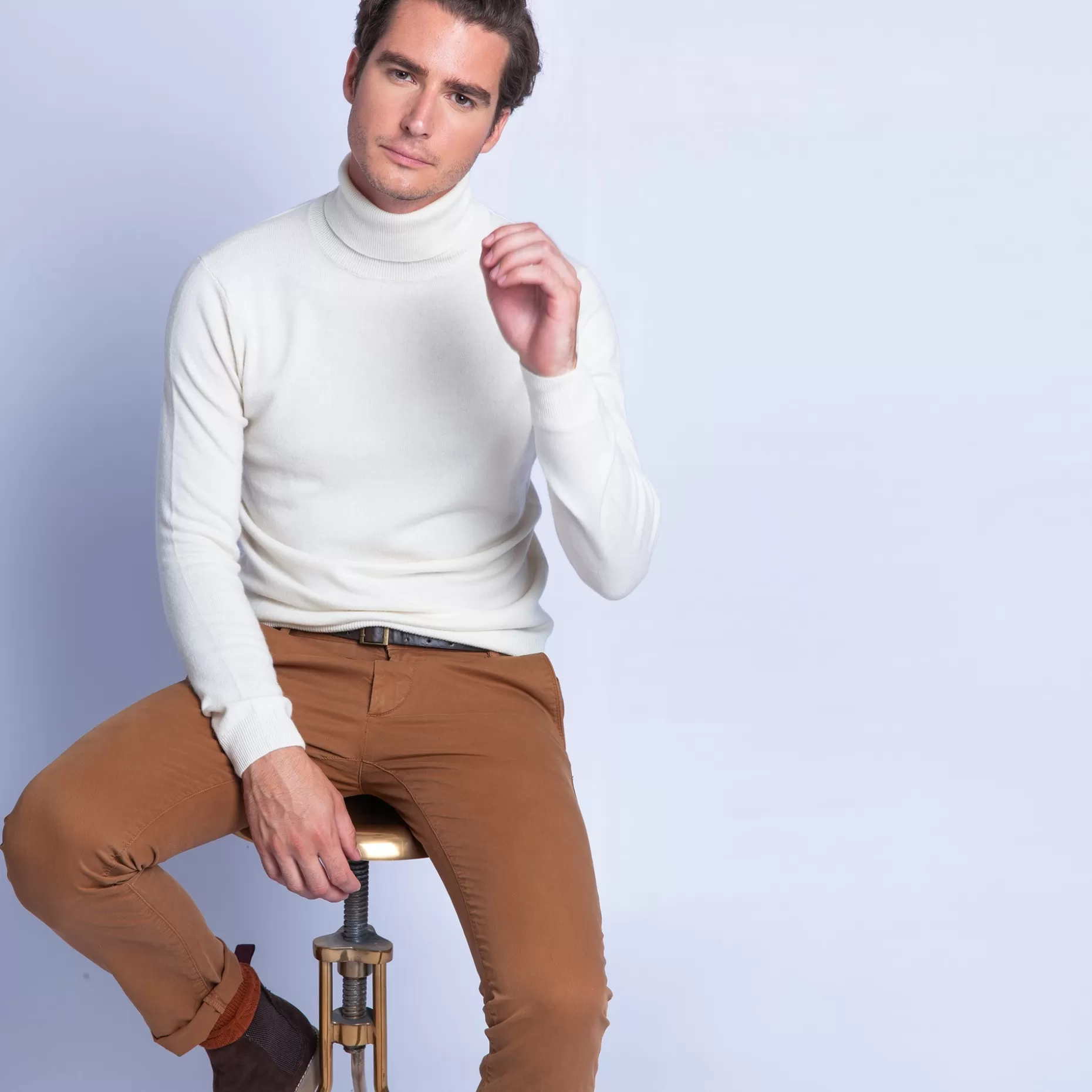 Maison Montagut Pull Col Roule En Cachemire - Felipe>Homme Pulls