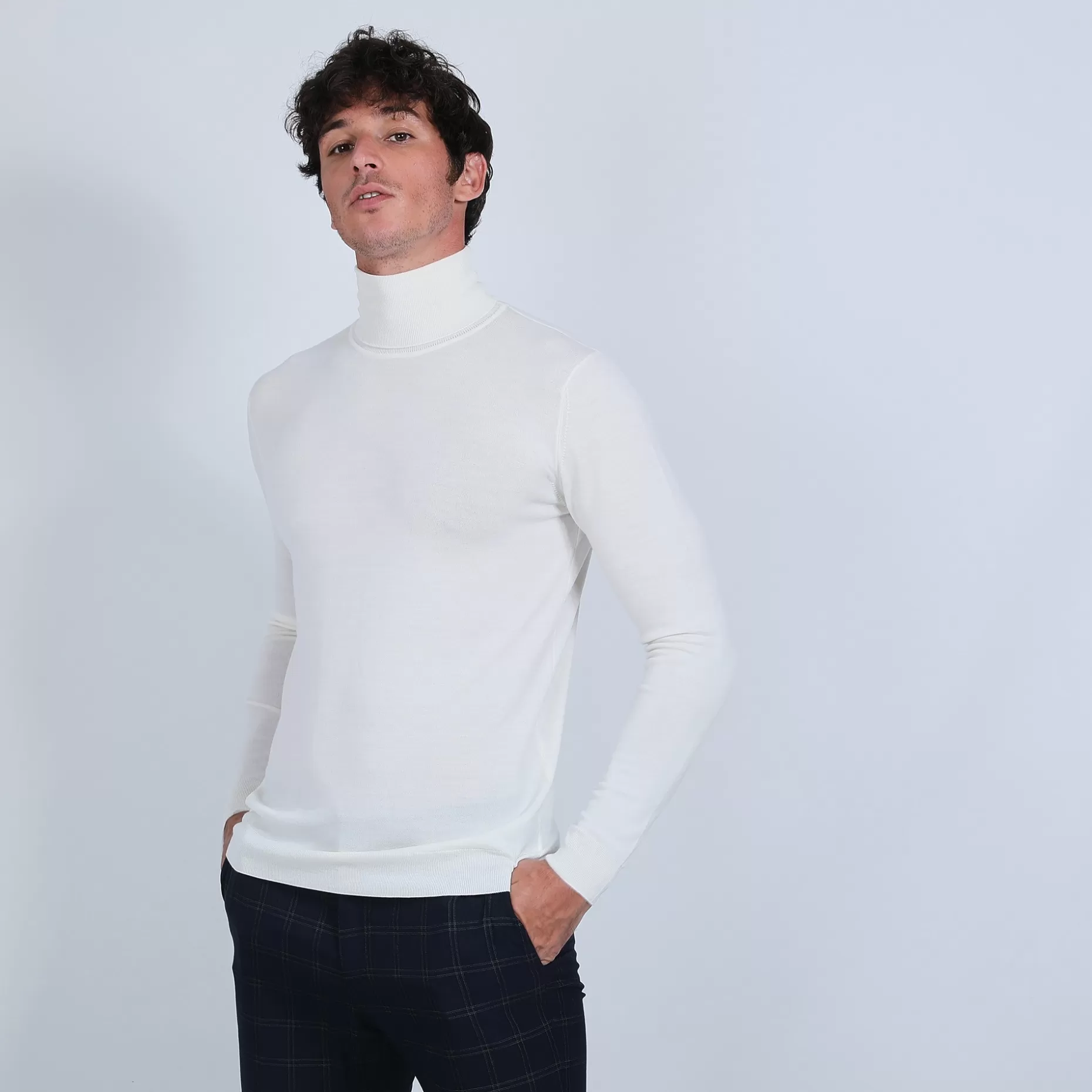 Maison Montagut Pull Col Roule En Laine Merinos - Berry>Homme Pulls