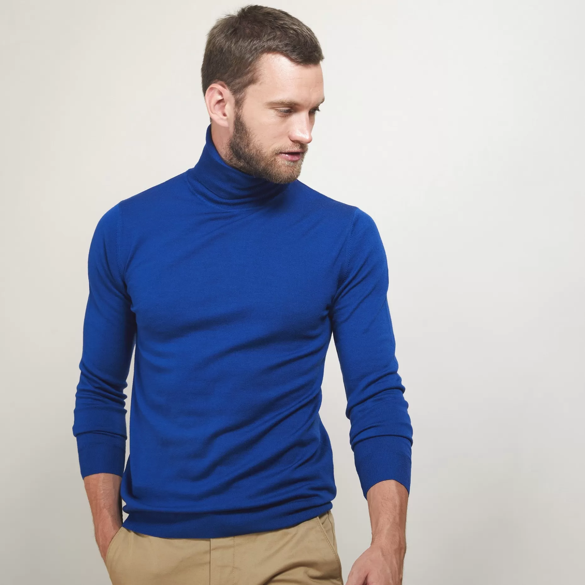 Maison Montagut Pull Col Roule En Laine Merinos - Berry>Homme Pulls