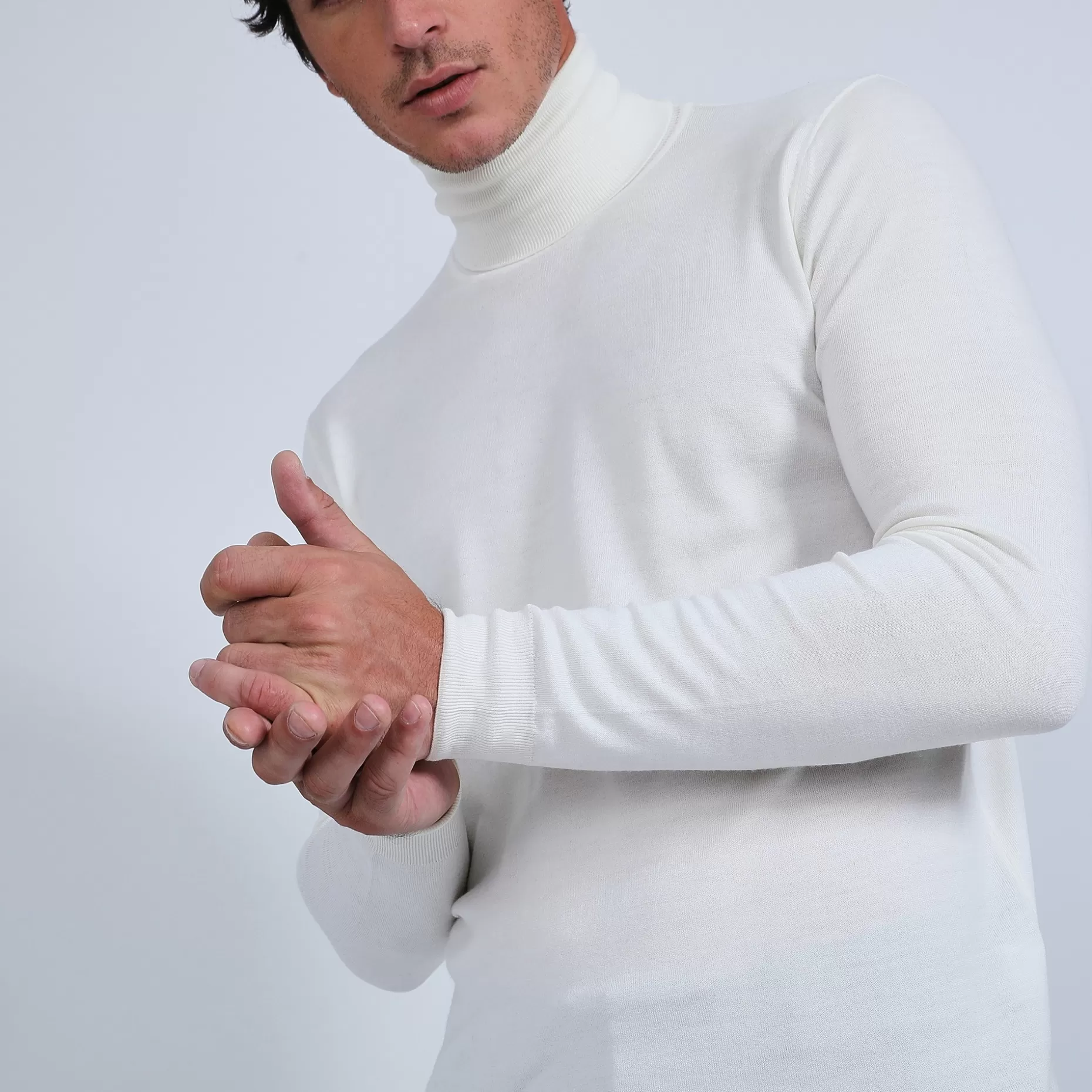 Maison Montagut Pull Col Roule En Laine Merinos - Berry>Homme Pulls