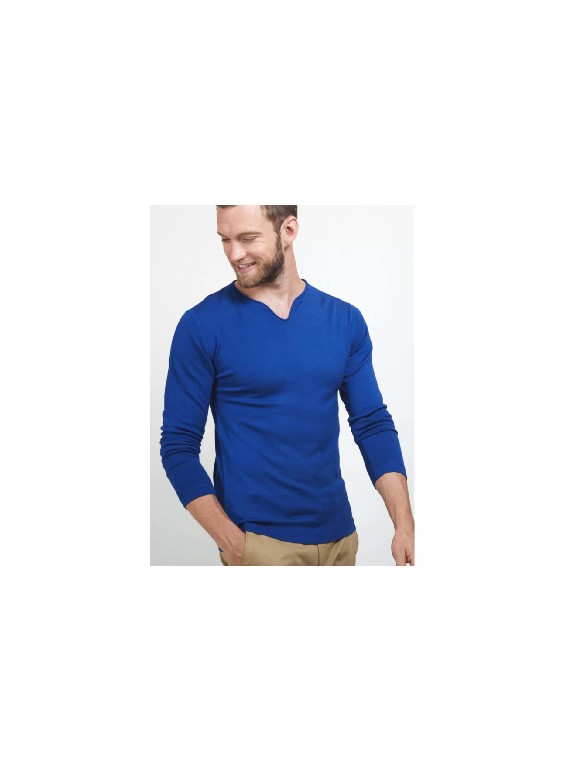 Maison Montagut Pull Col Tunisien En Laine - Bono>Homme Pulls