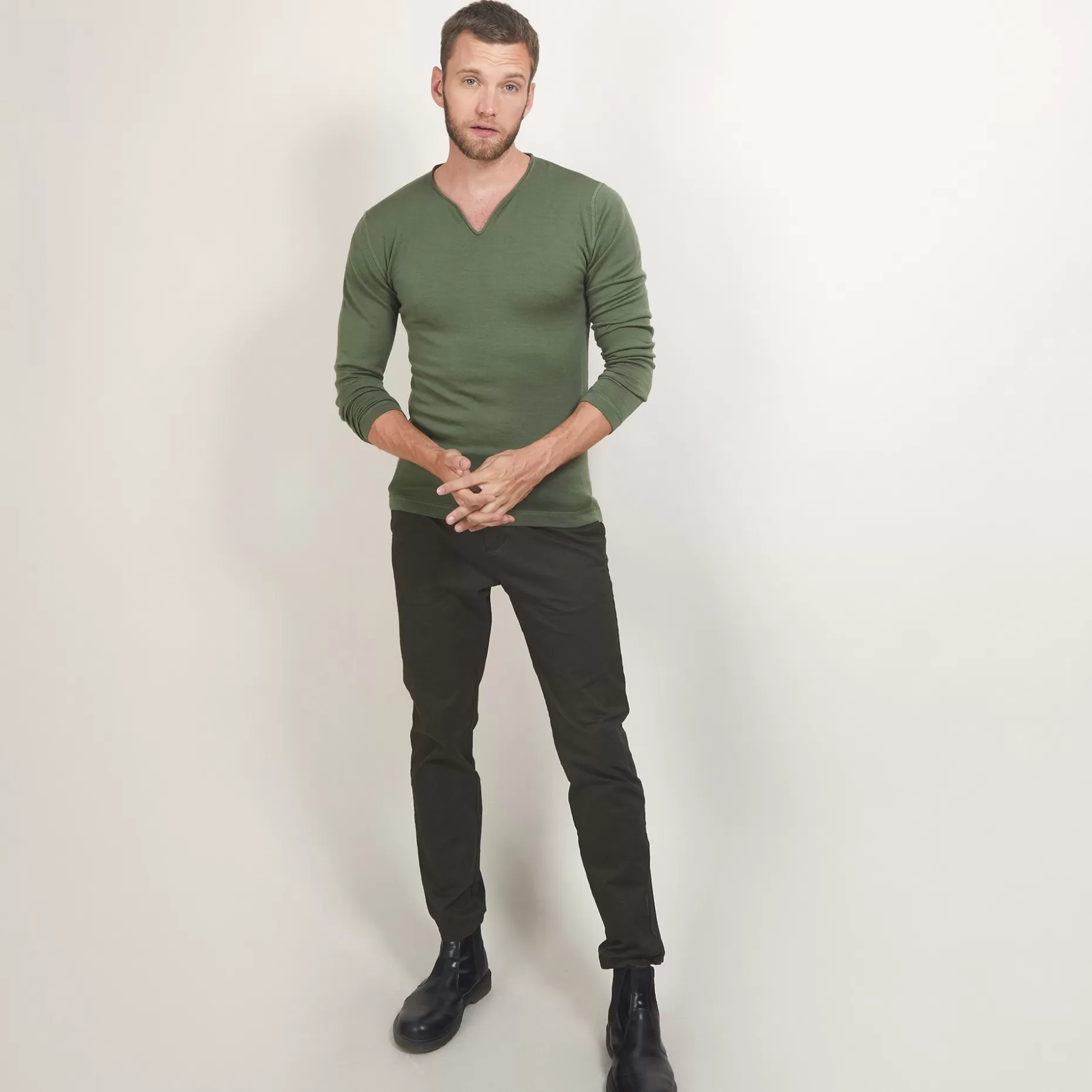 Maison Montagut Pull Col Tunisien En Laine - Bono>Homme Pulls