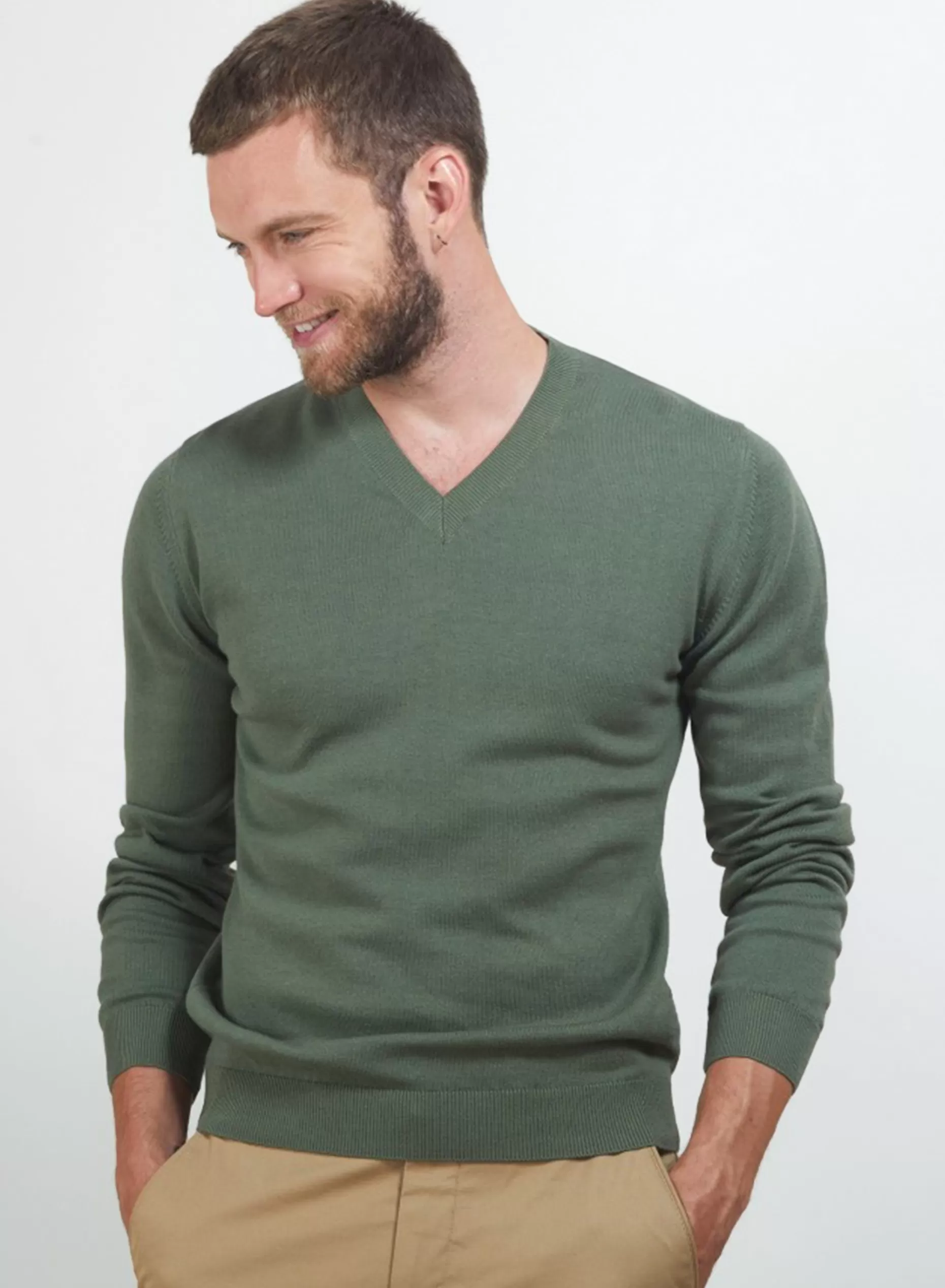 Maison Montagut Pull Col V En Coton Cachemire - Brent>Homme Pulls