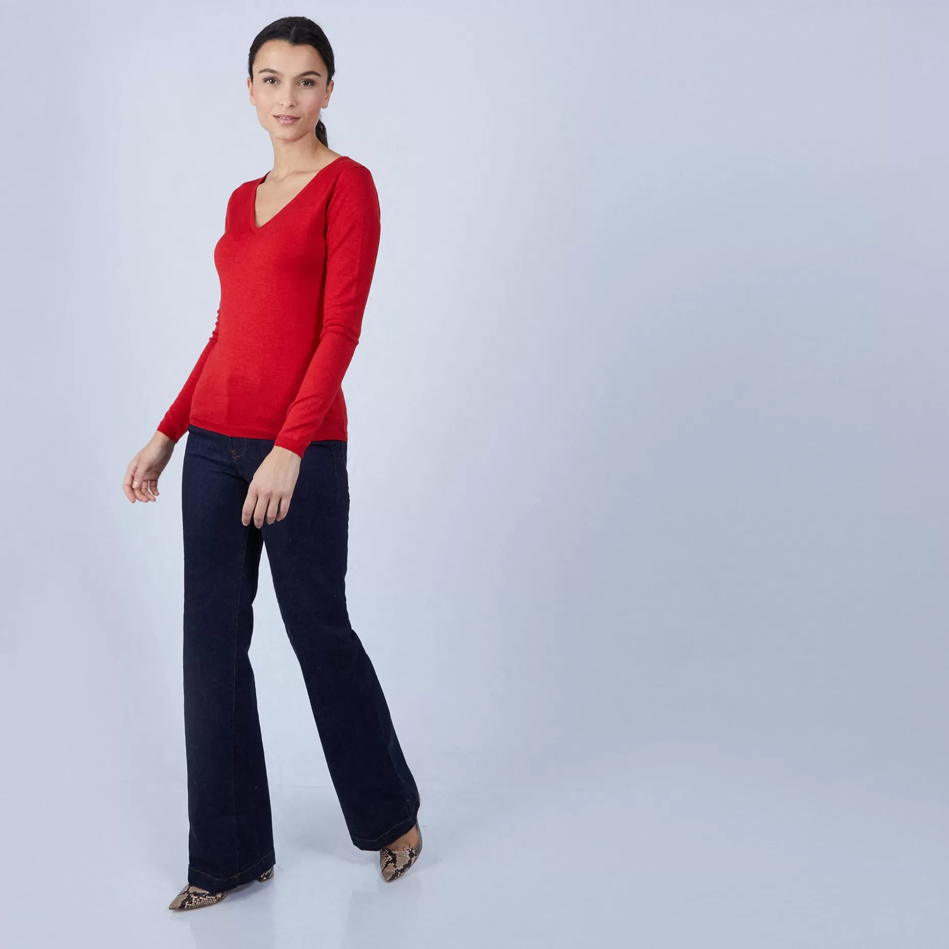 Maison Montagut Pull Col V En Laine Et Soie - Bonnie>Femme Pulls