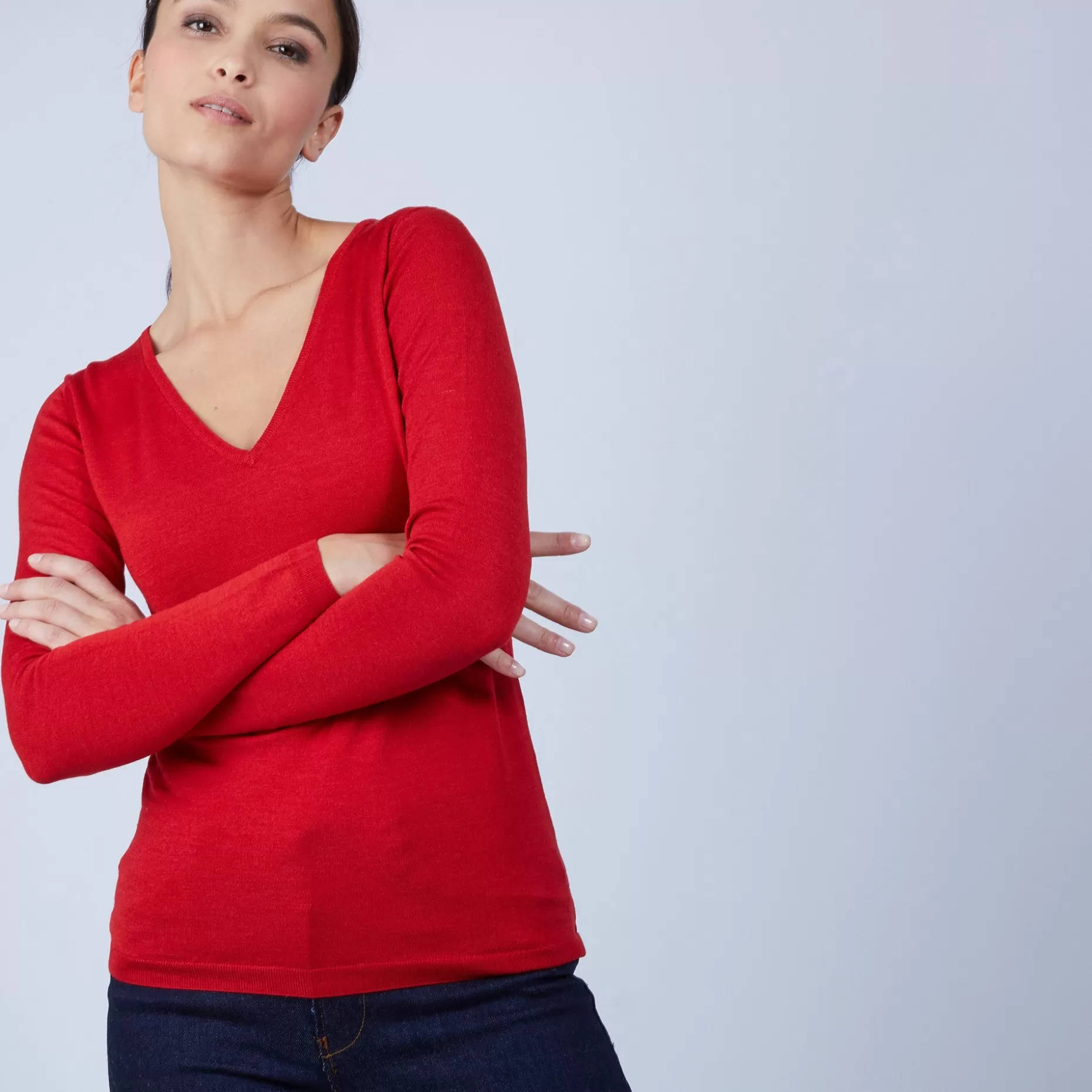 Maison Montagut Pull Col V En Laine Et Soie - Bonnie>Femme Pulls