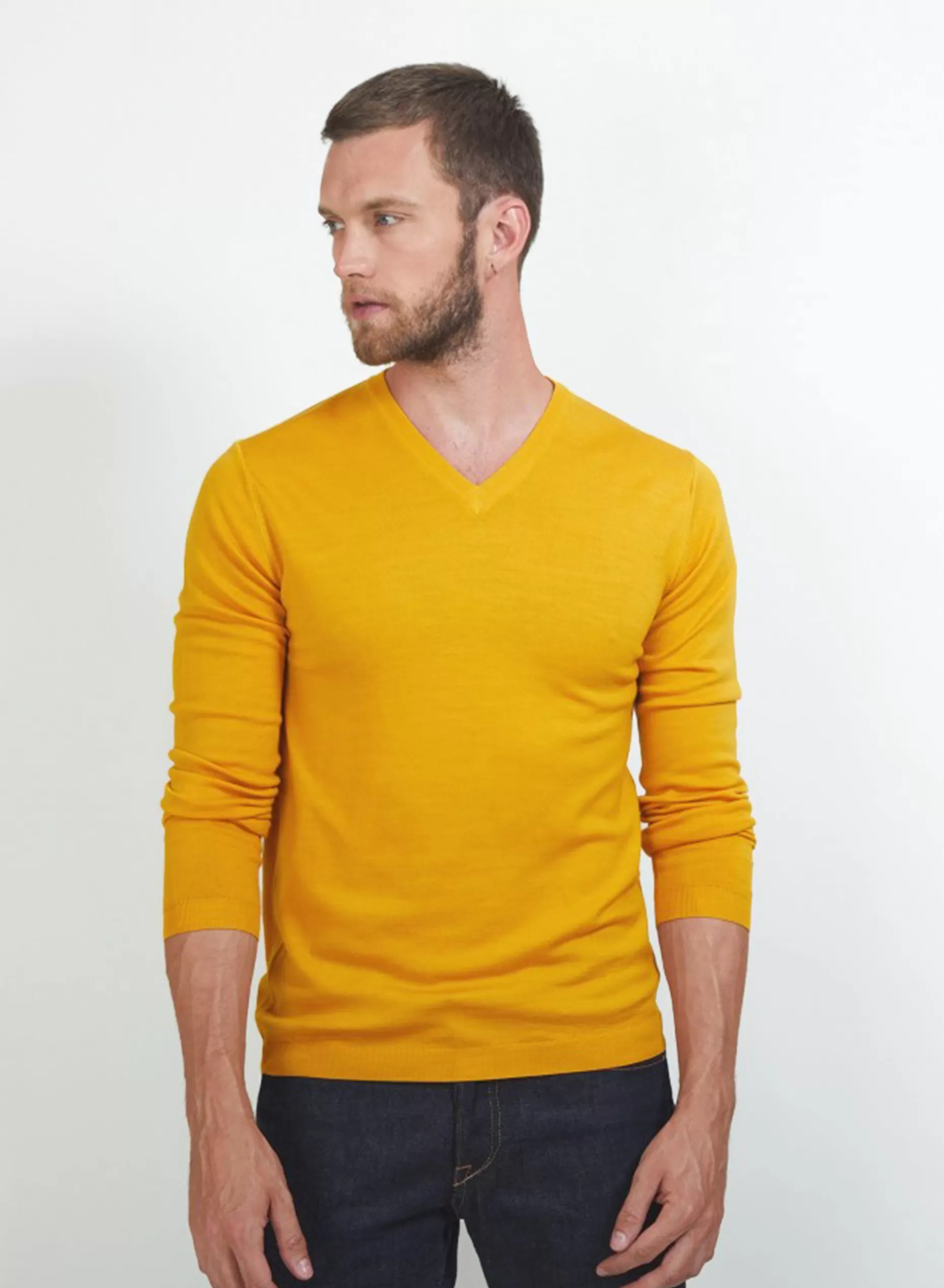 Maison Montagut Pull Col V En Laine Merinos - Badyss>Homme Pulls