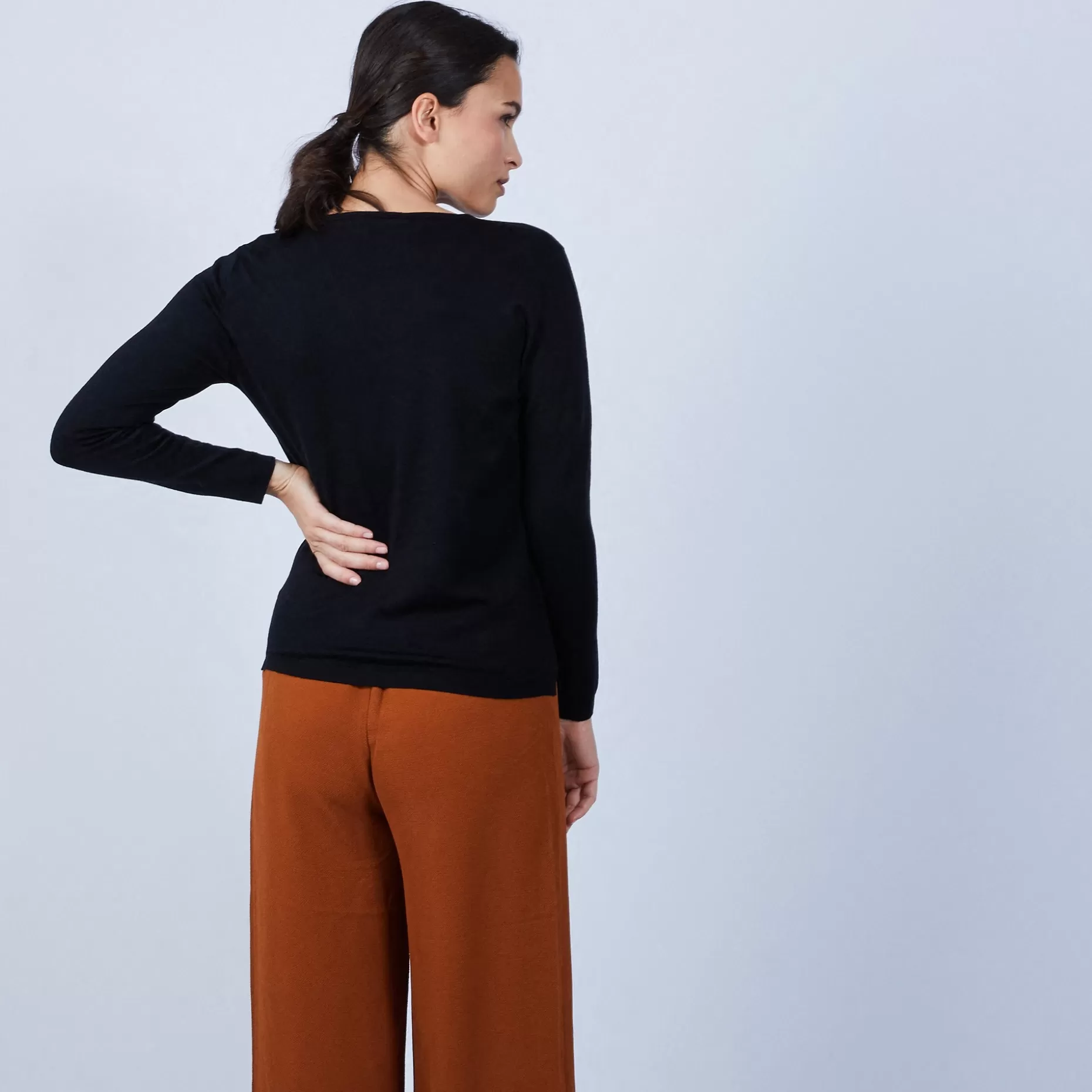 Maison Montagut Pull Col V En Laine Merinos - Barbara>Femme Pulls