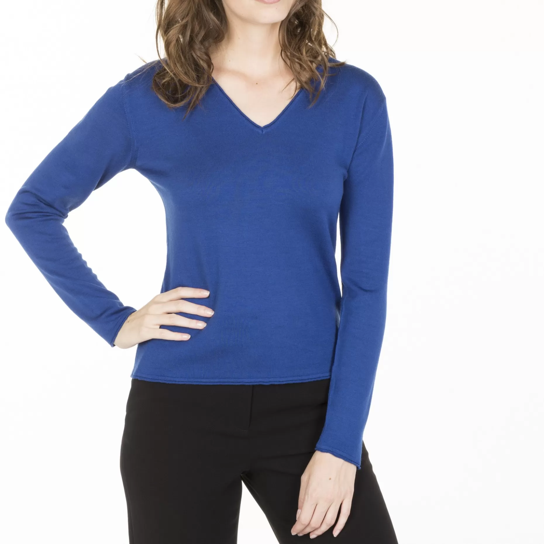 Maison Montagut Pull Col V En Laine Merinos - Gallieni>Femme Pulls